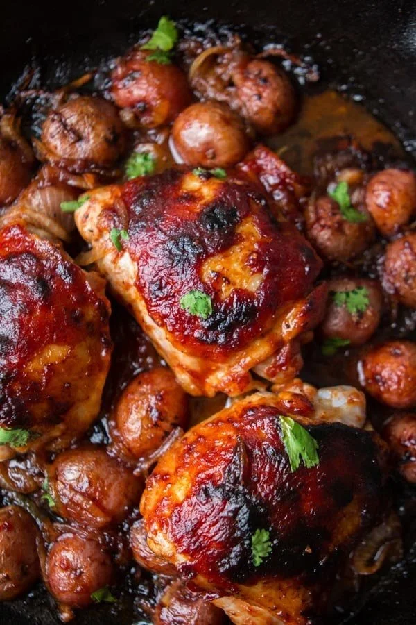 one-skillet-bbq-chicken-and-potatoes-picture-ohsweetbasil.com-6.jpg