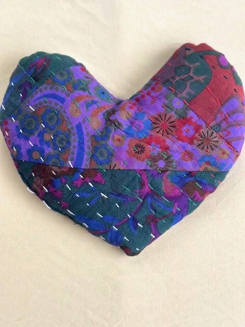 Purple Glamping Heart-Shaped Sleep Pillow (Small-with Lavender)