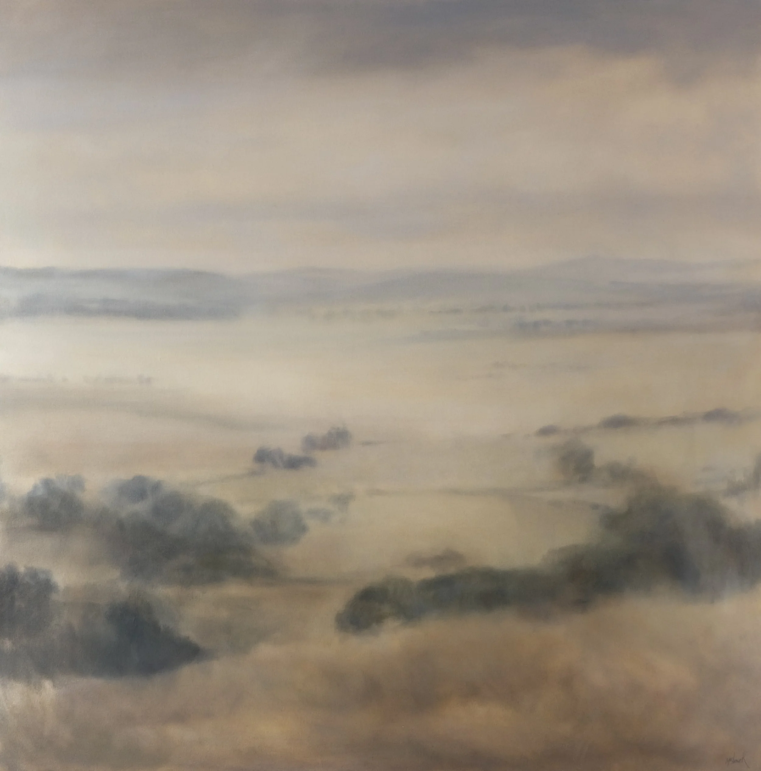 Cullerin at dusk, 2026
Oil on canvas. 150 x 150cm, Framed in oak.
Sold