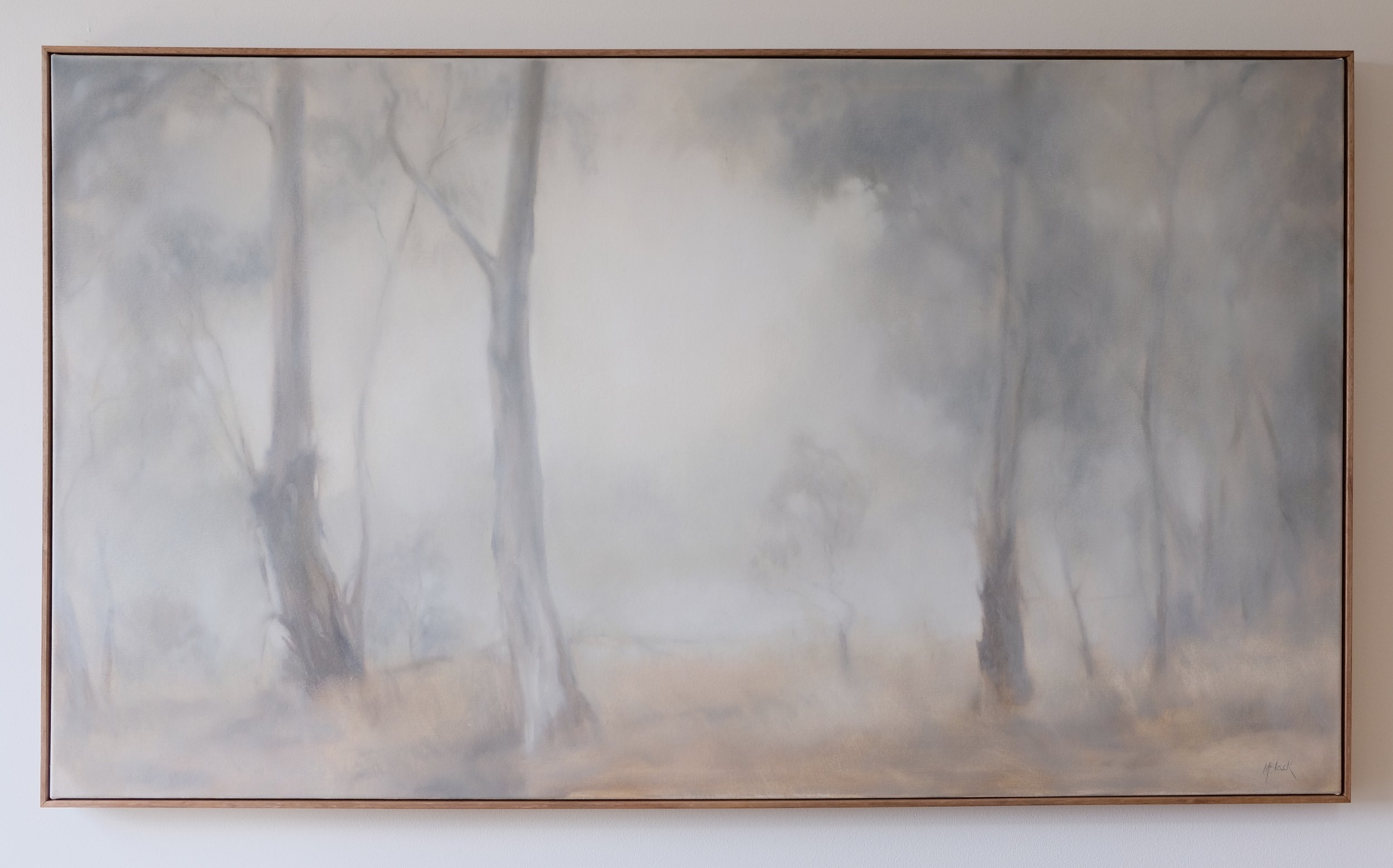 From This Ground, 2025
Oil and earth pigments on canvas framed in oak. 82.5 x 142 cm
$5,500