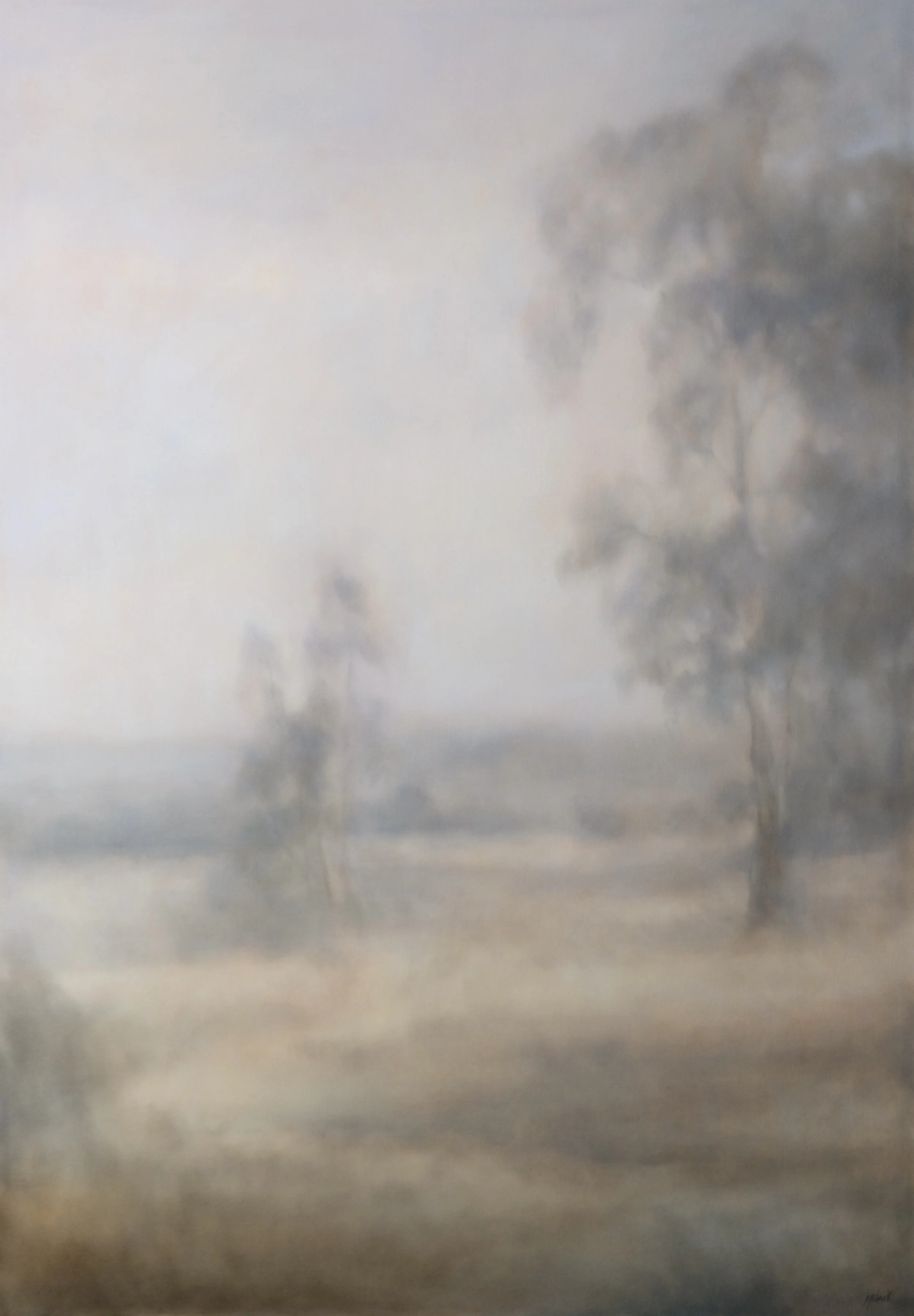 Remembering opal skies, 2026
Oil on canvas. 203 x 143cm, Framed in oak.
Sold