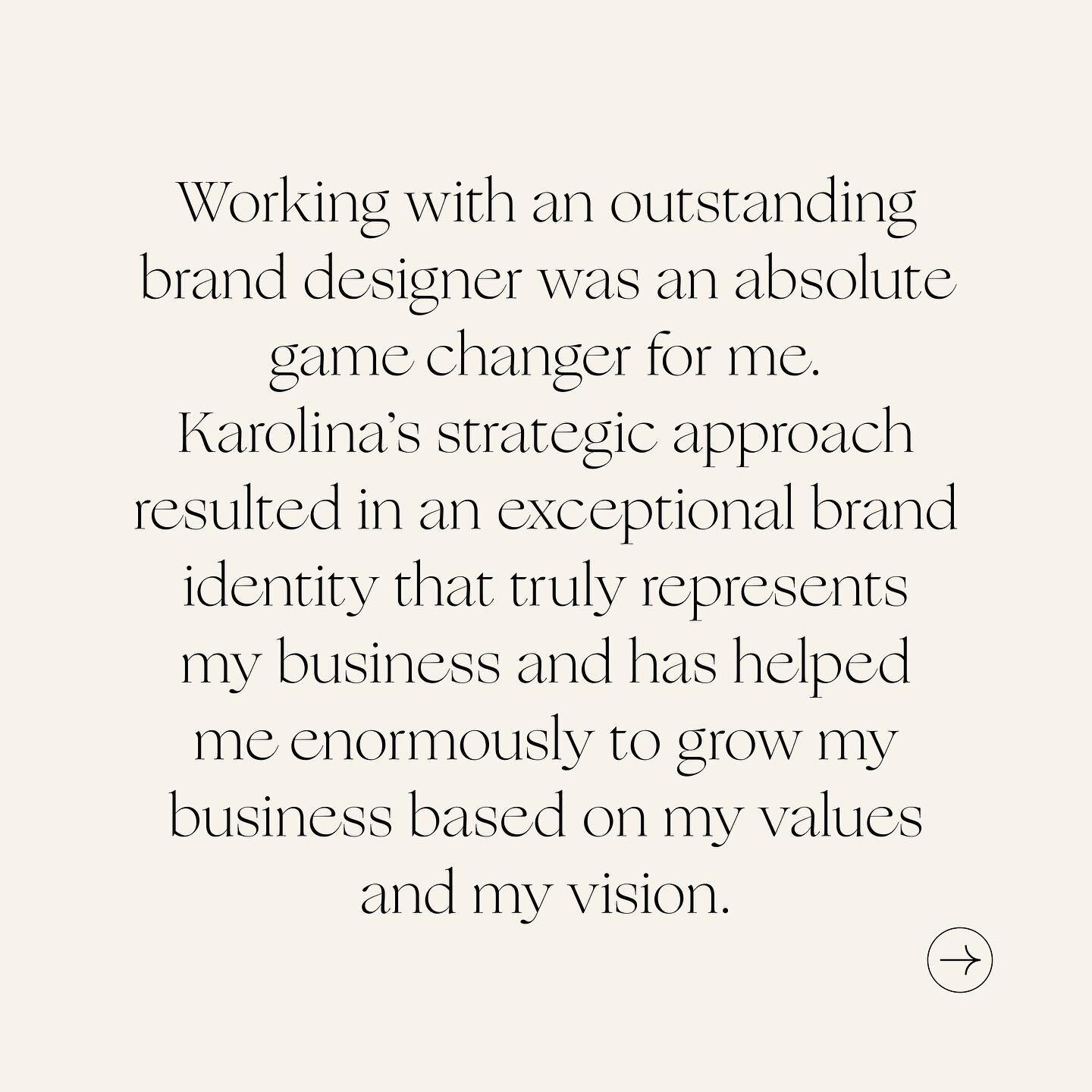Lovely words from Marlies Krups from @hercircle.au 💕
	
&lsquo;Working with an outstanding brand designer was an absolute game changer for me. Karolina&rsquo;s strategic approach resulted in an exceptional brand identity that truly represents my busi