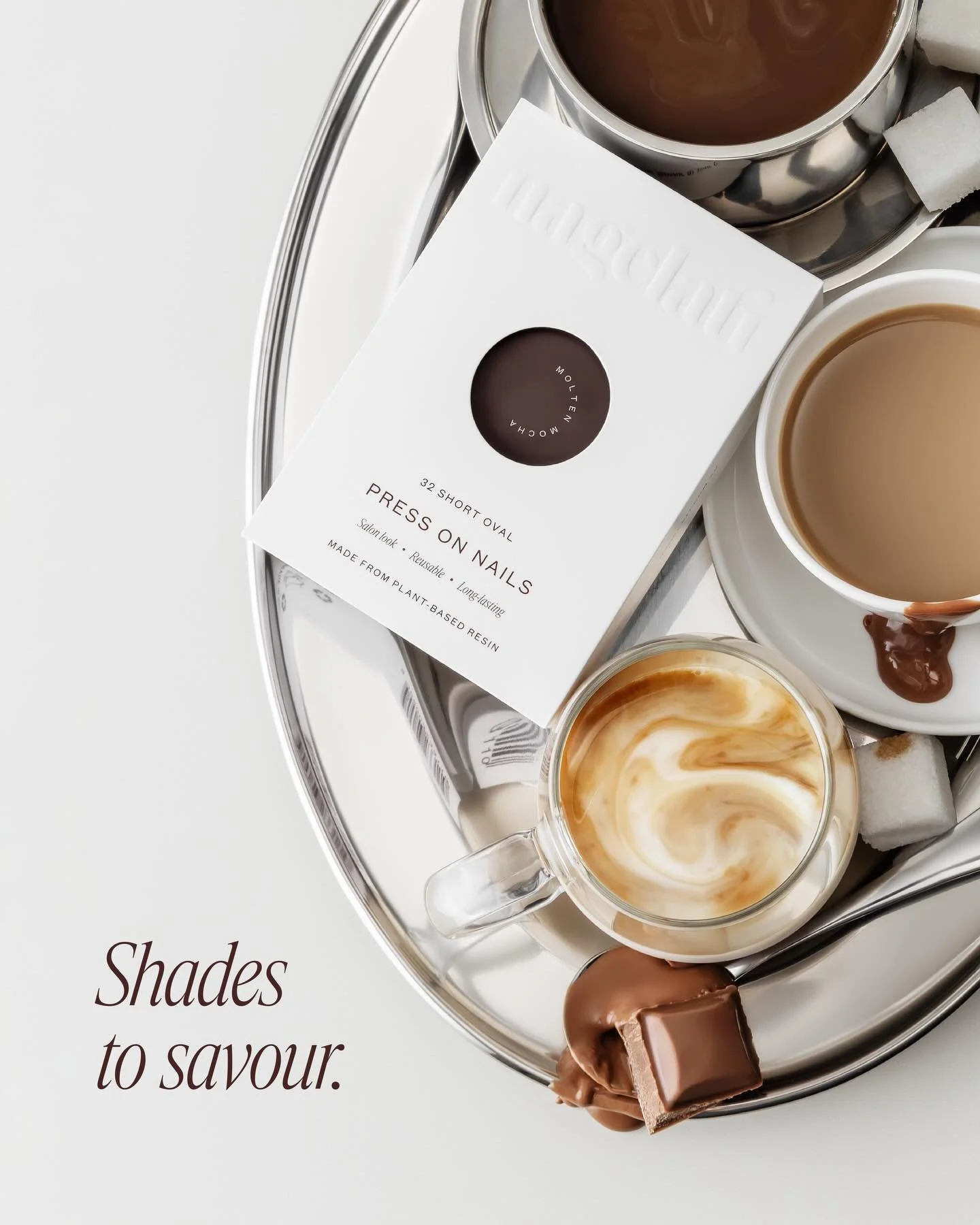 Molten Mocha 🤎
A shade as delicious as it sounds.

Branding, packaging design and creative direction for @nagelati.nails 

Stunning photography and styling by
@demiurge.studio
