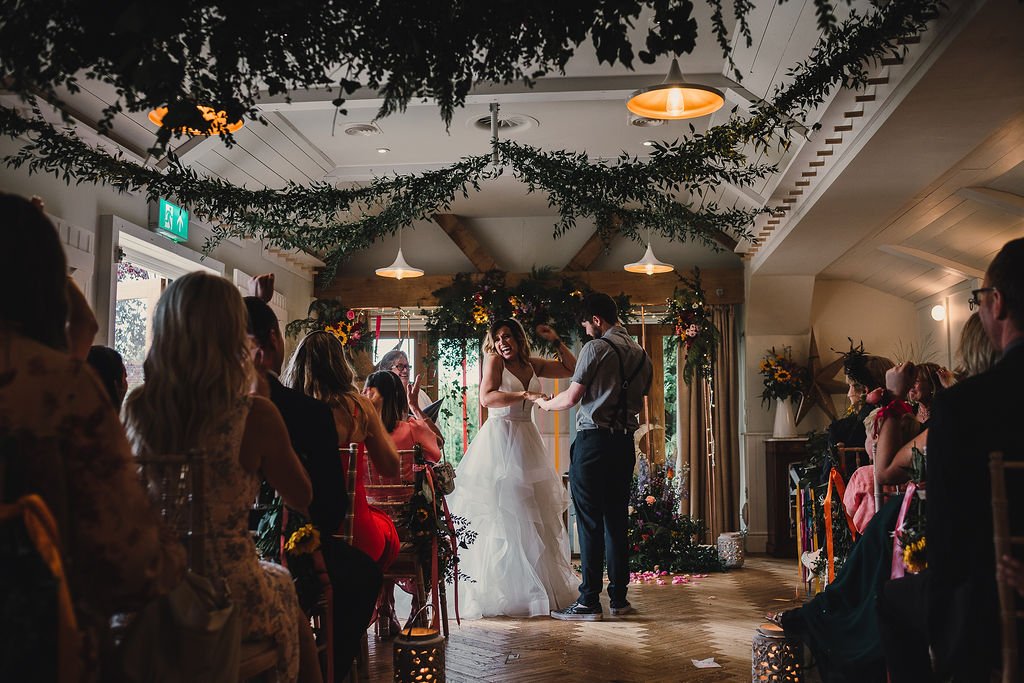 a wedding ceremony at The Old Bell Hotel