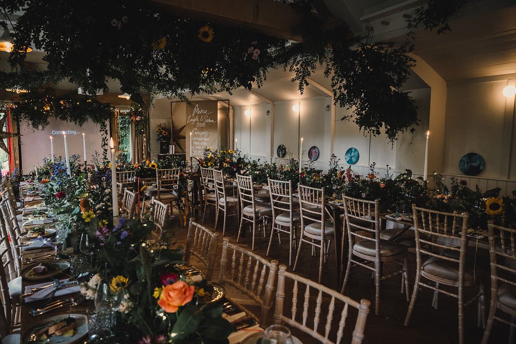 a rustic wedding reception