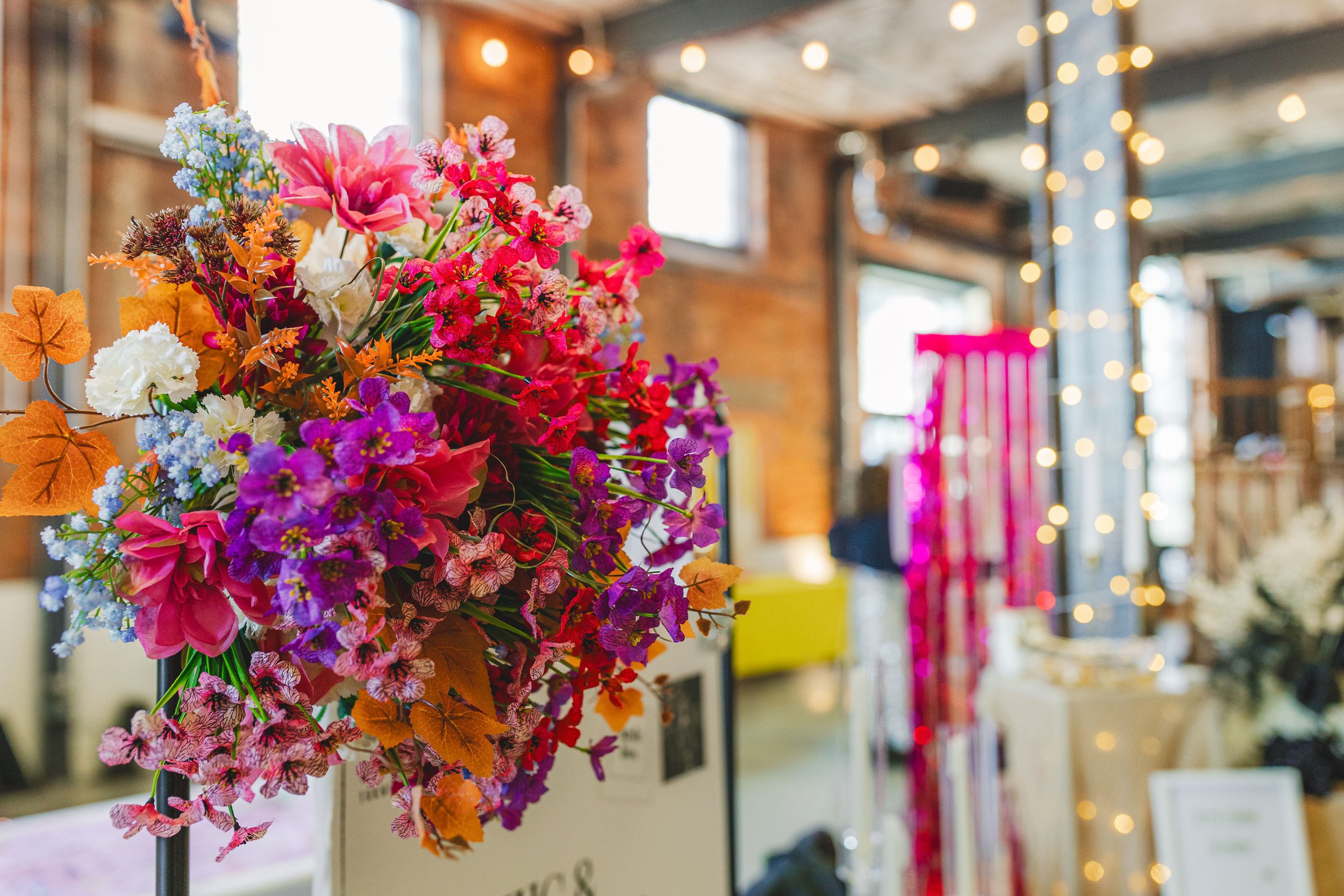  Bright, modern display of wedding flowers showcased at The Un-Wedding Show Bristol 