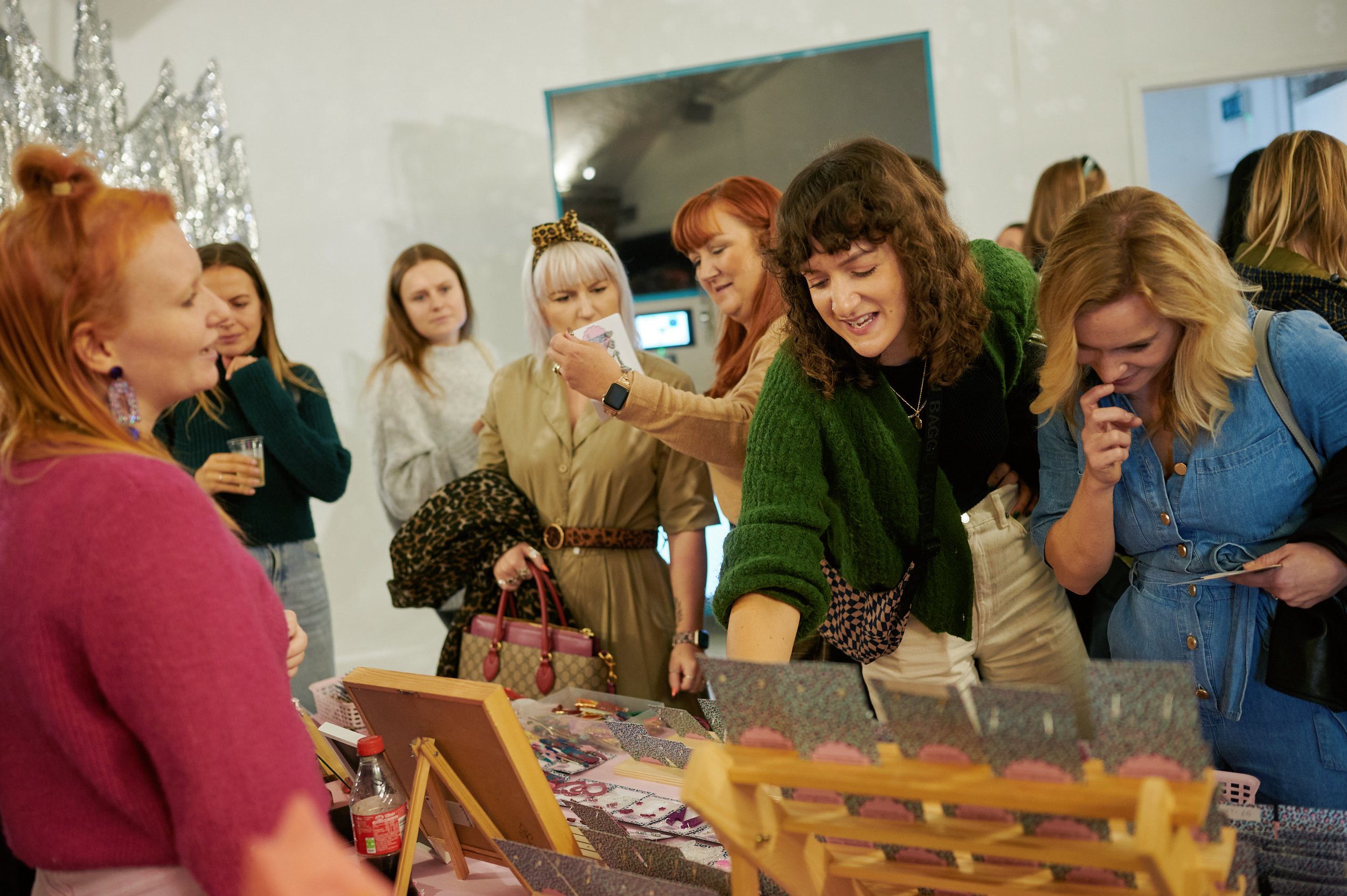  Attendees looking at wares at The Un-Wedding Show. 