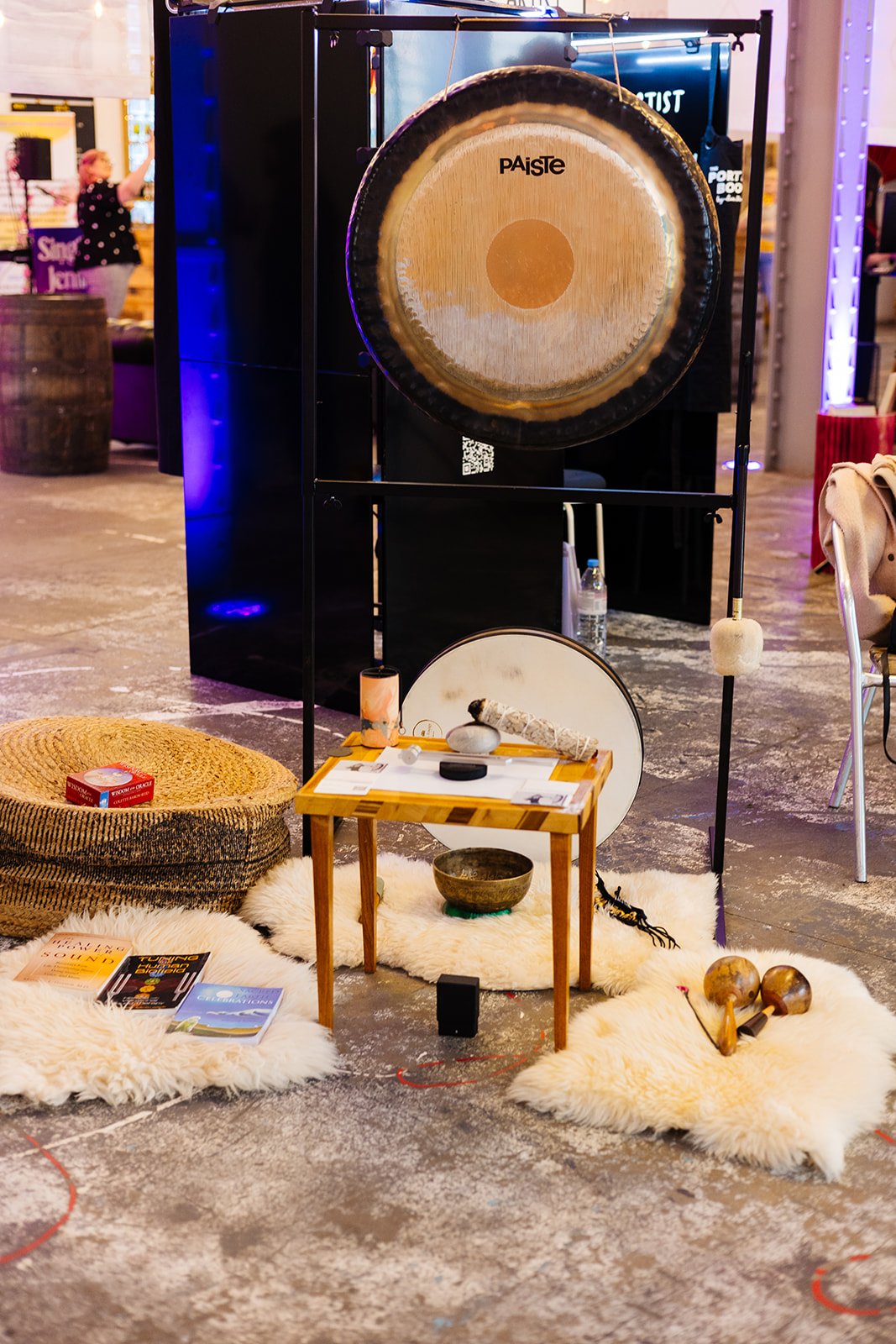  A ceremonial gong at The Un-Wedding Show Sheffield. 