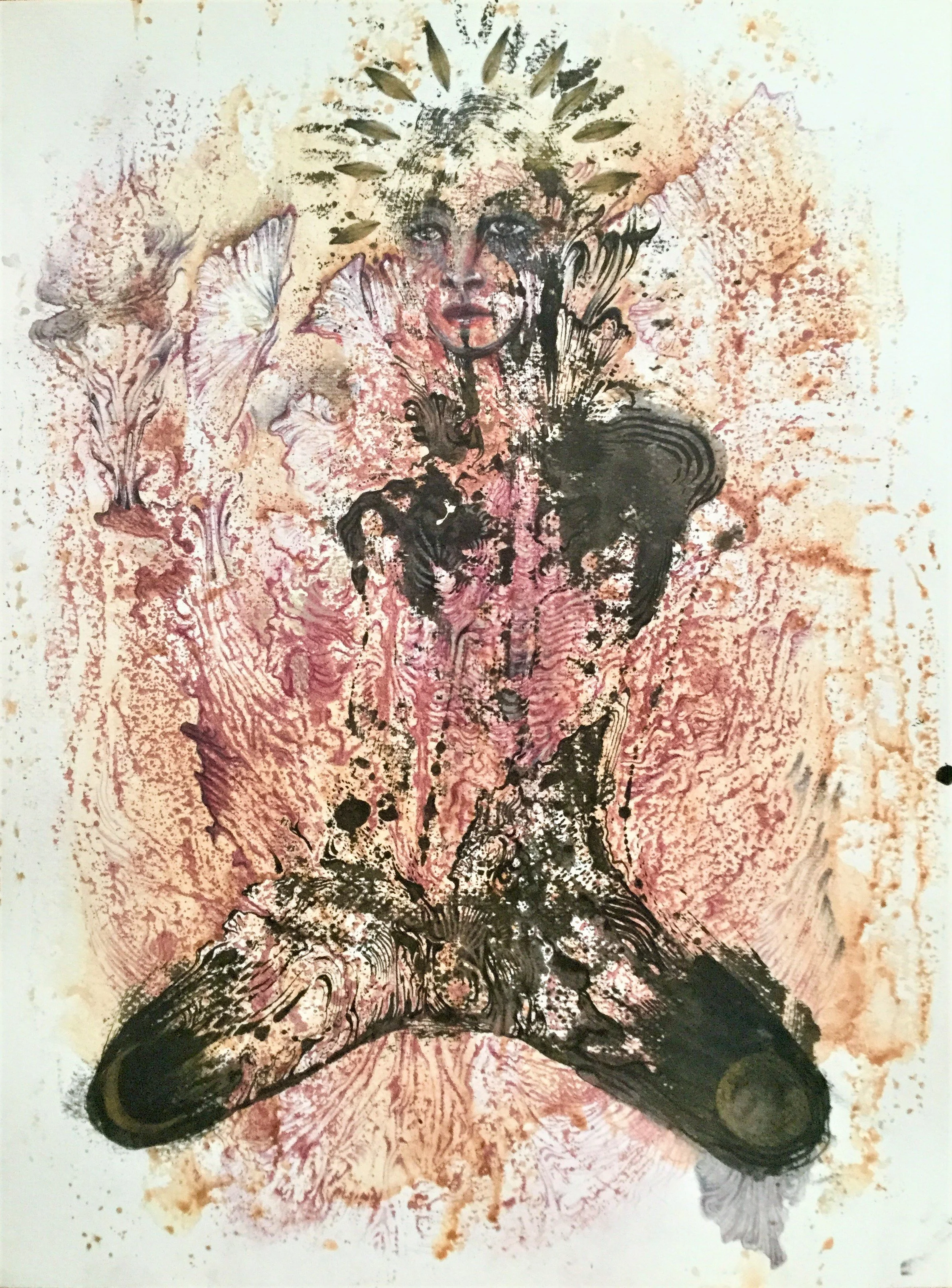 Anima, ink and pencils on paper, 2020, 24x32cm, 500€ 