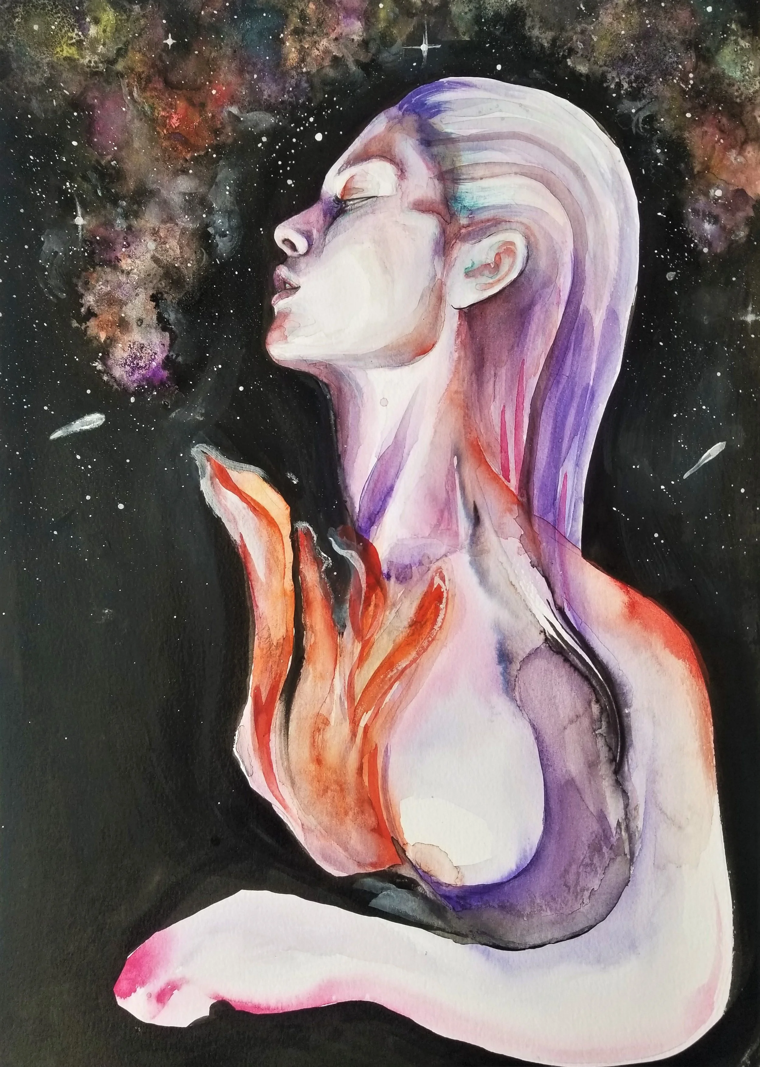 Aries, watercolor on paper, 2021, 30x42cm, 300€
