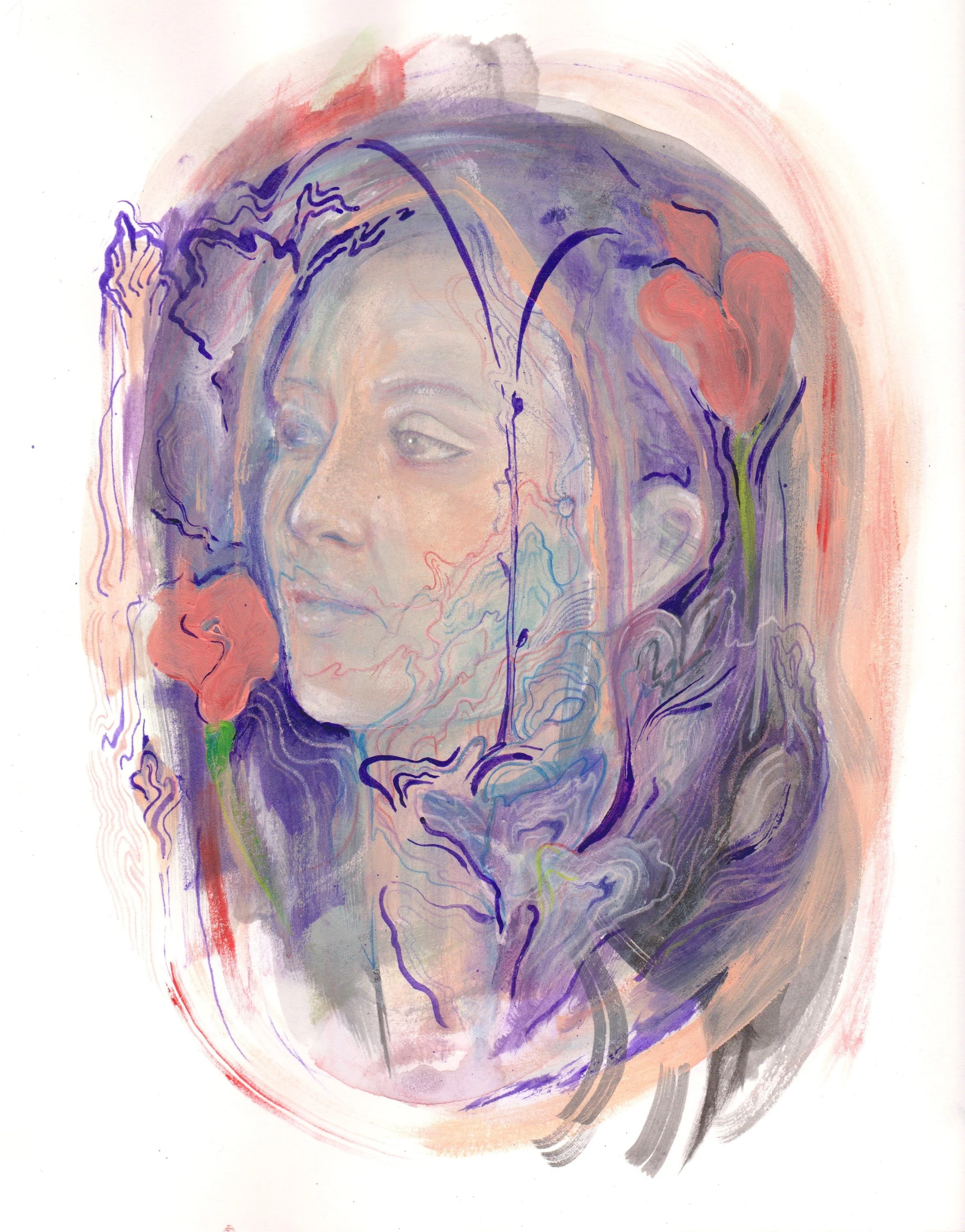 Inner Child, Mixed media on paper, 2025, 200€