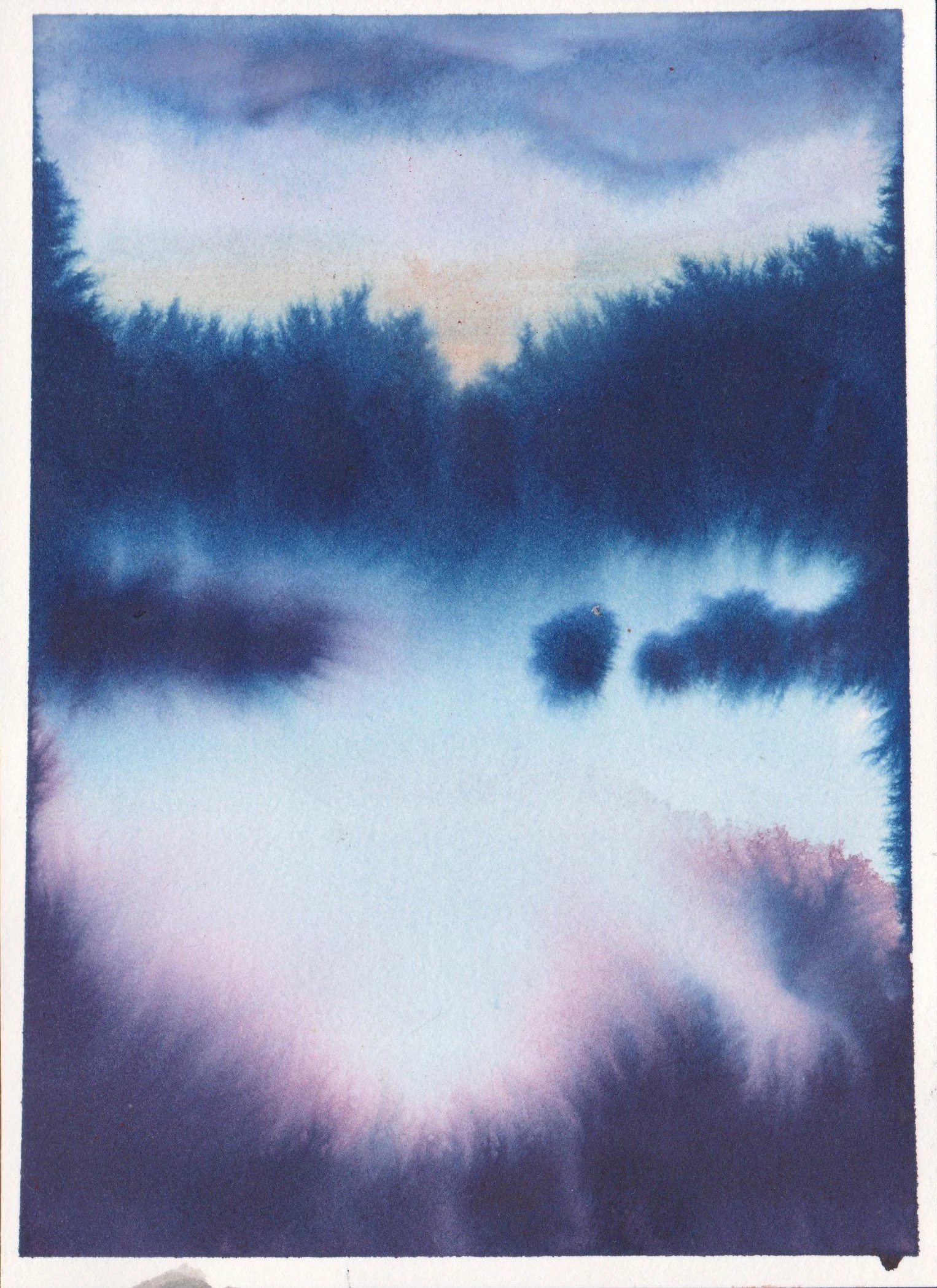 Évasion Mystique - Aquarelle Surréaliste