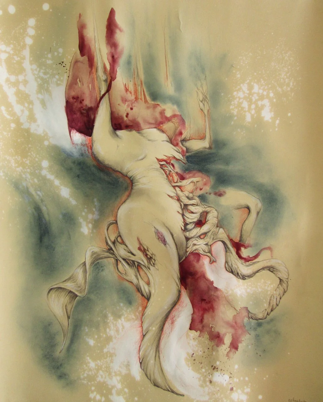 The Void, pen, ink and pencils on paper, 16'x20' inches, 2016, 300€