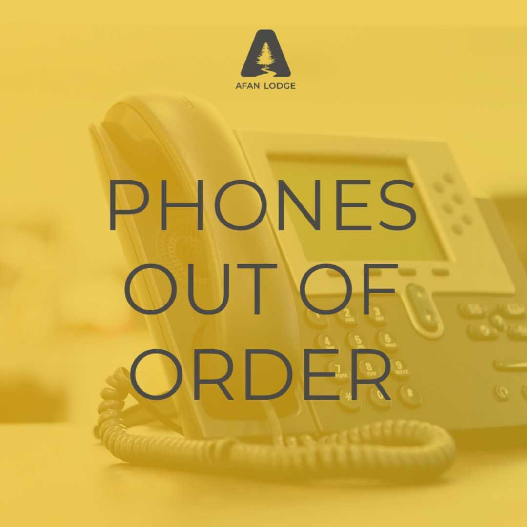 ☎️ PHONES OUT OF ORDER ☎️

Our phones are currently out of order and are going directly to voicemail; we are working to get this fixed as soon as possible. 

If you have called and left a message, we will reply as soon as possible. We are sorry for a