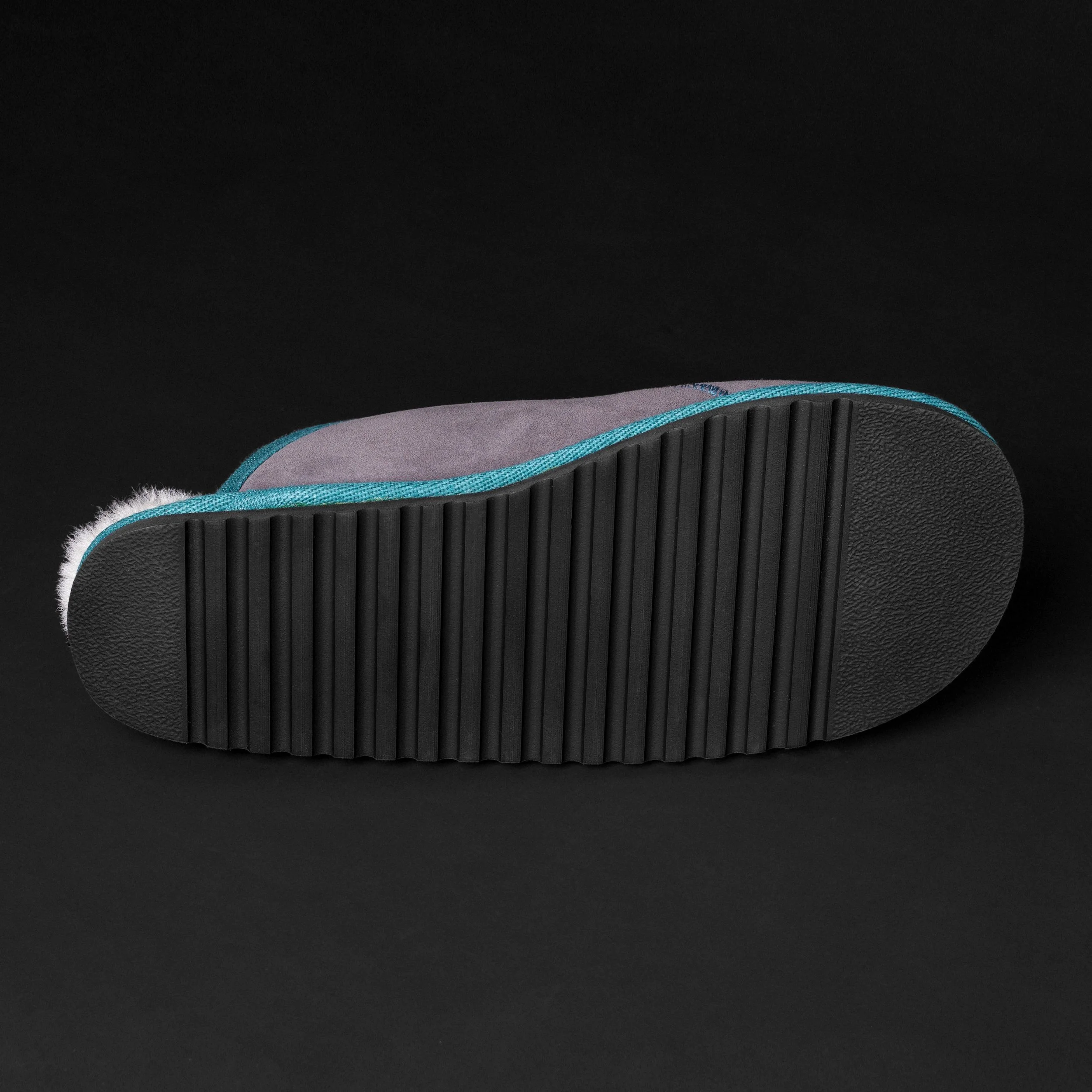 Outdoor sole on sheepskin slipper