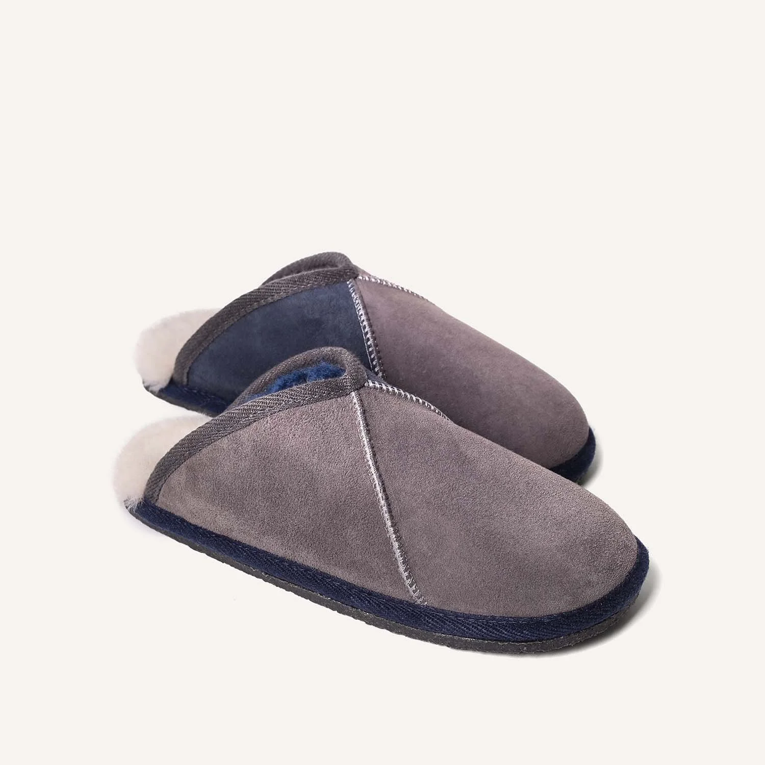 Size 3 | Slippers | Grey Blue