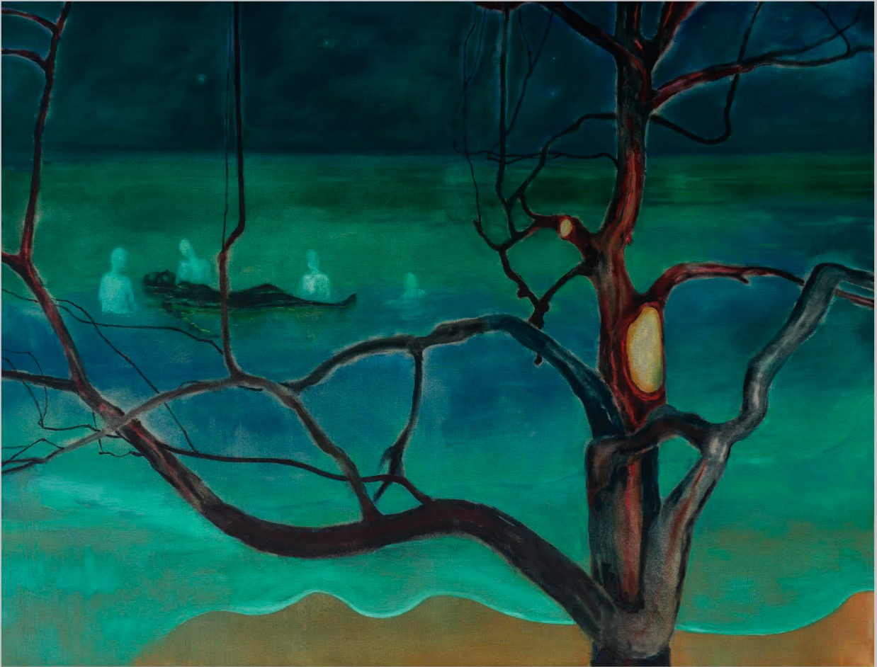 Javed Akhtar,
The Subconscious Realm in the Mind II, 2026,
Oil on linen,
167 × 213 cm