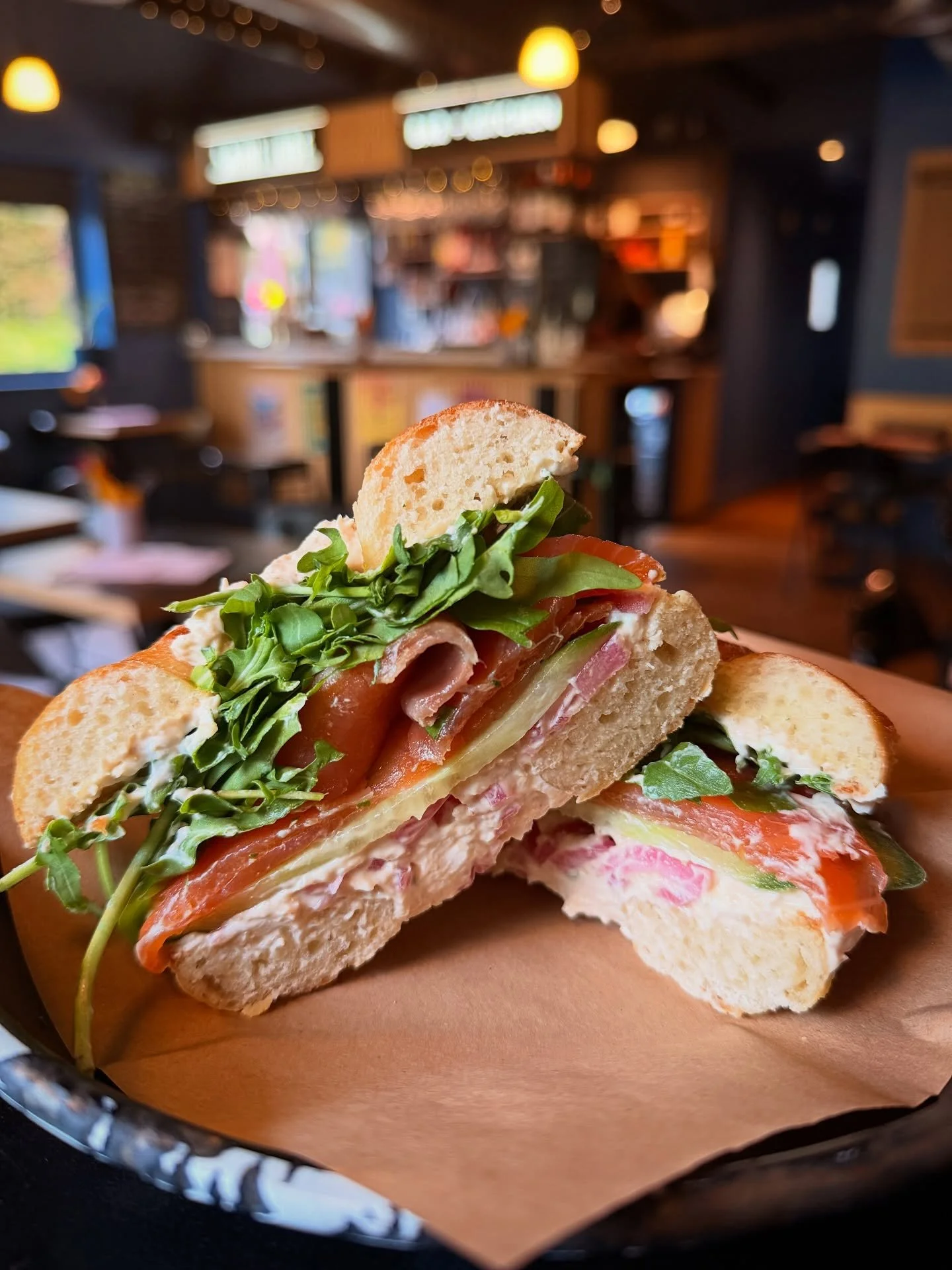💖 N E W  B A G E L S 💖
Let us tempt you our way today with our new selection of Wood Fired Bagels!
Check out the new list on our web menu (link in bio 👍), including this fella who you can order with Salmon or Tofu and comes with horseradish crea