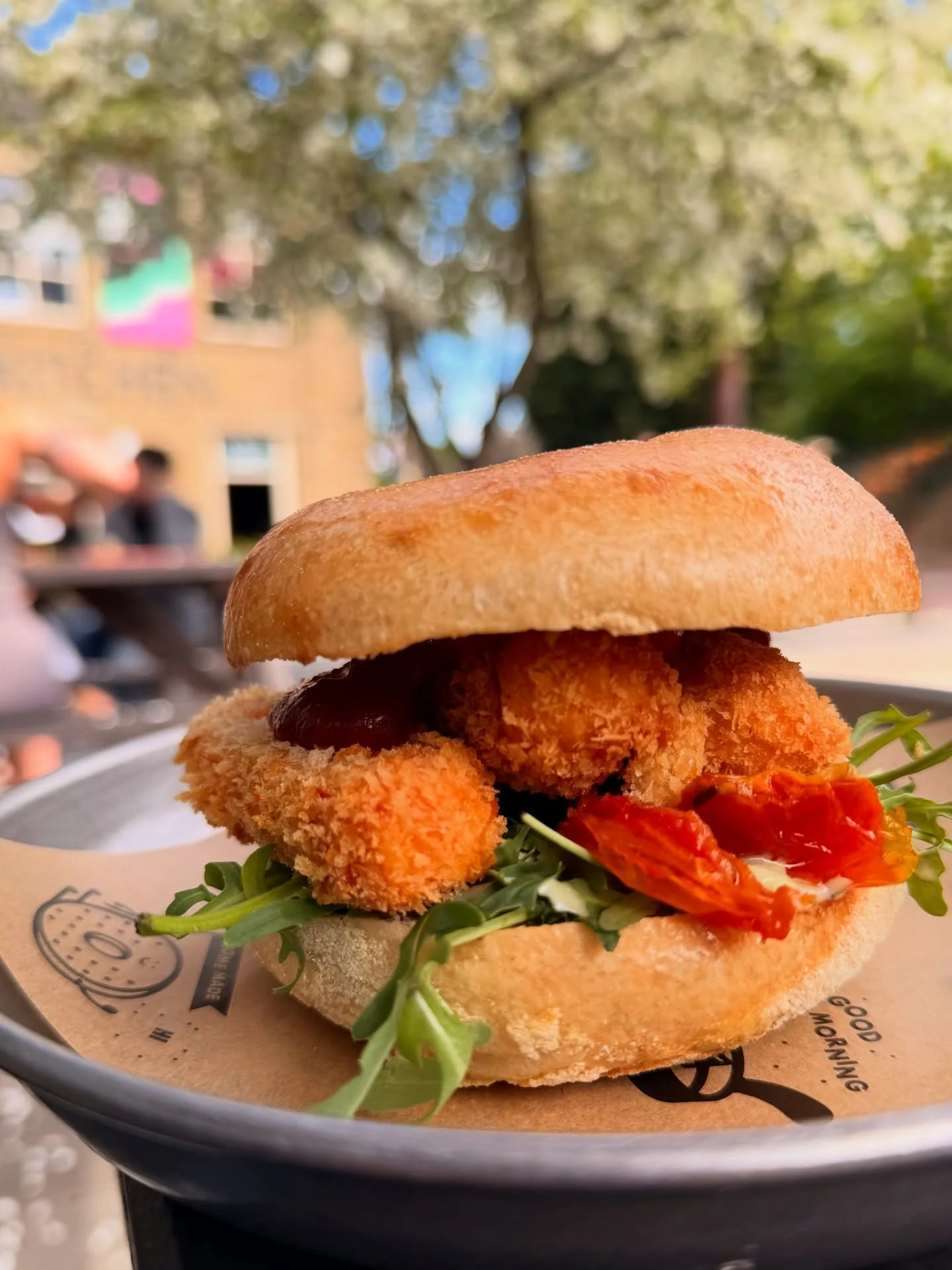 Ok so it&rsquo;s not quite Greece but how good is this weather? 

Perfect for demolishing our Zante Bagel in the sun, it&rsquo;s so filling that you don&rsquo;t need fries on the side but we wouldn&rsquo;t judge if you got them too, ef it, you treat 