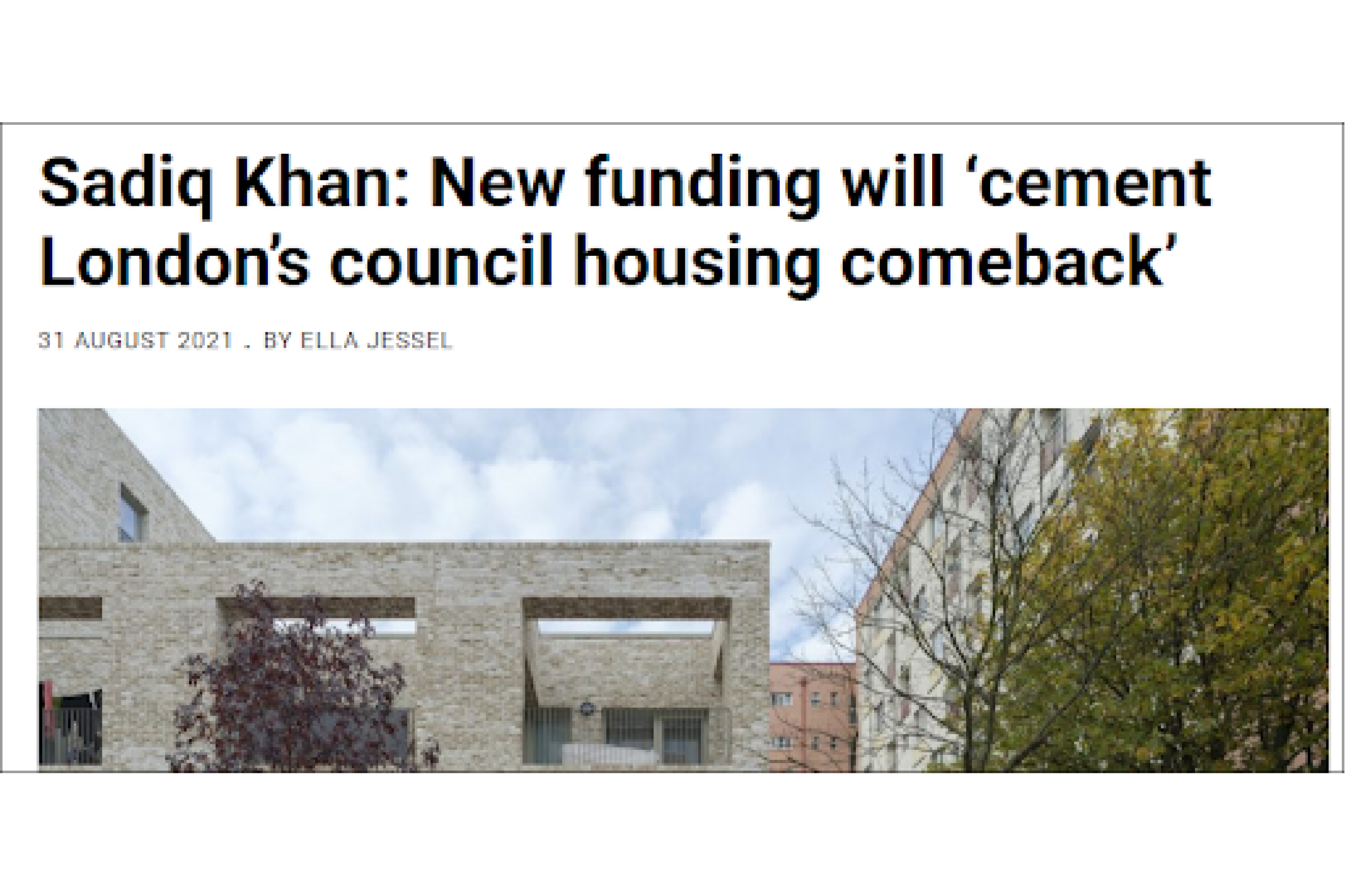 Housing Investment: Talking the Talk, but not Walking the Walk