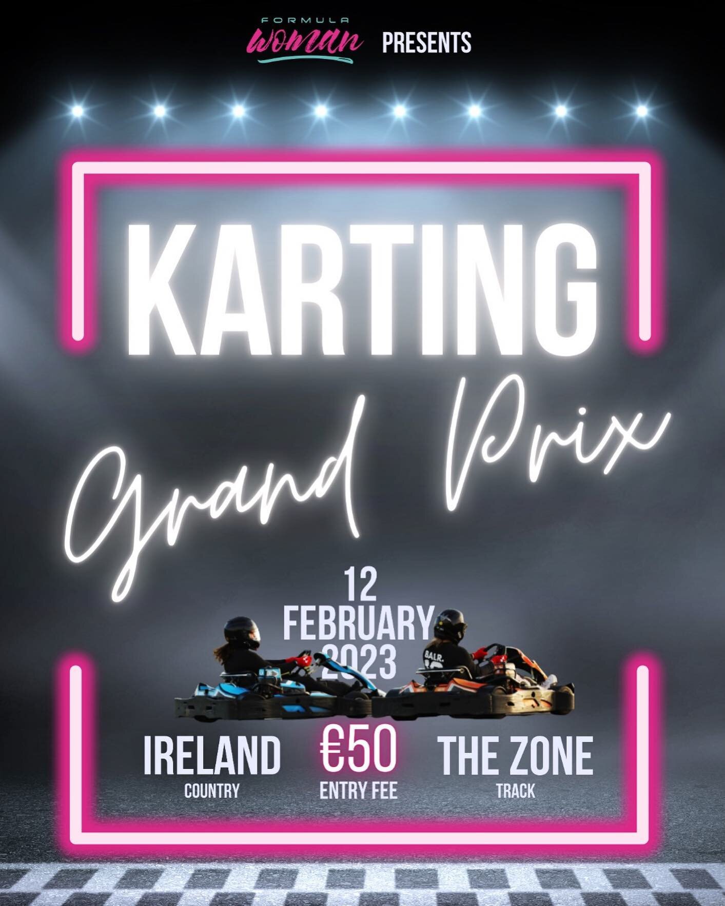 We are excited to announce the first event of many for the year - hosted by one of our Irish Representatives @lilfuzzballcelsie 🇮🇪

There will be Karting at @the_zone_navan on the 12th of February at 4 pm!

It will be &euro;50 pp and subject to ava