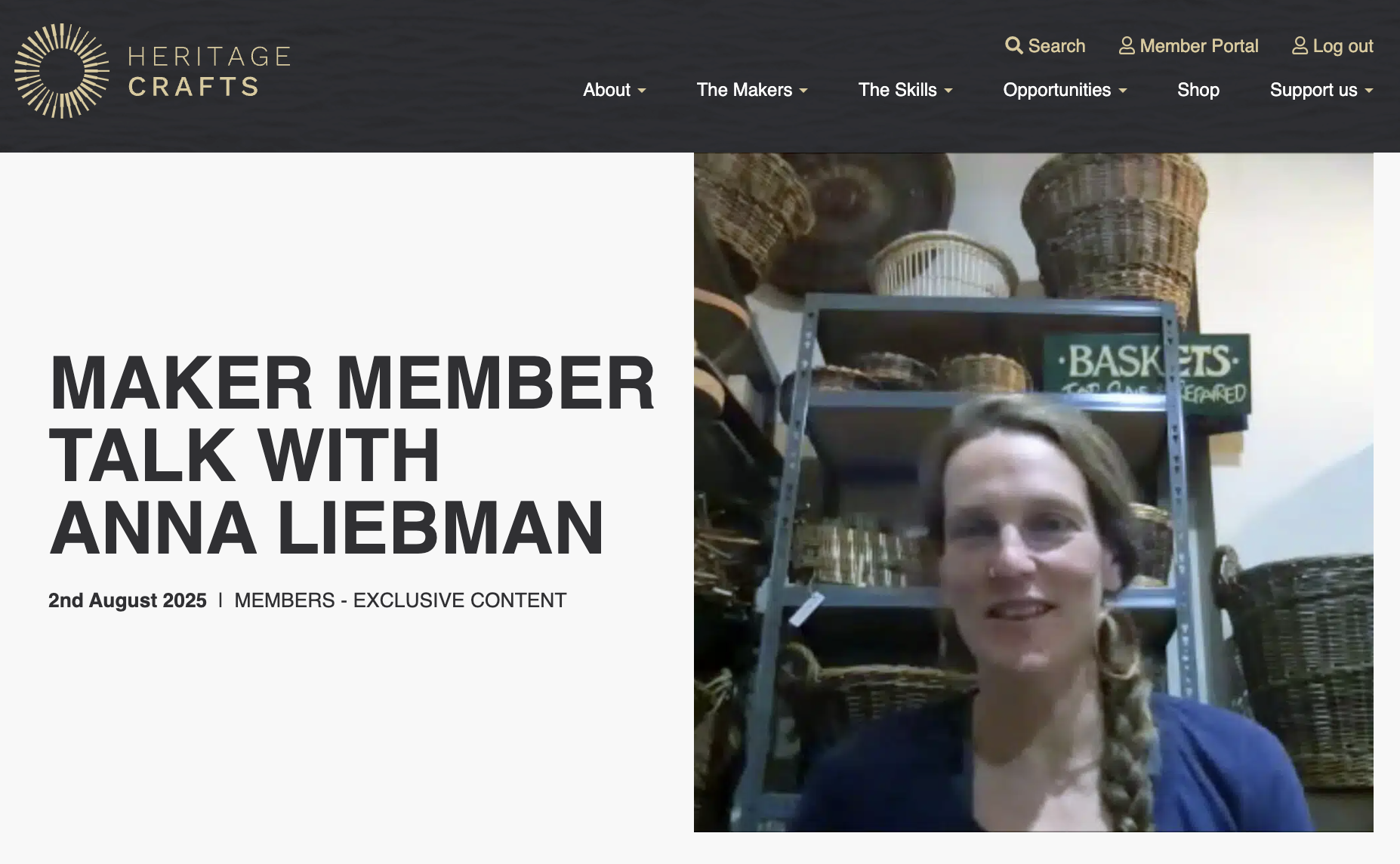 Heritage Crafts interview August 2025 (members only)