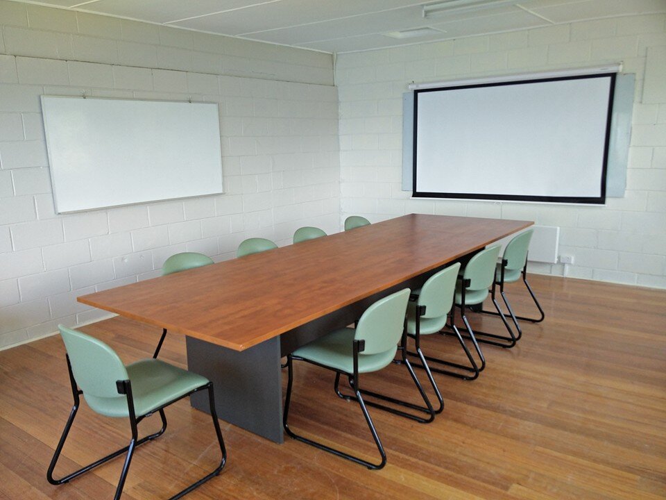 The upstairs meeting room at the beach hall