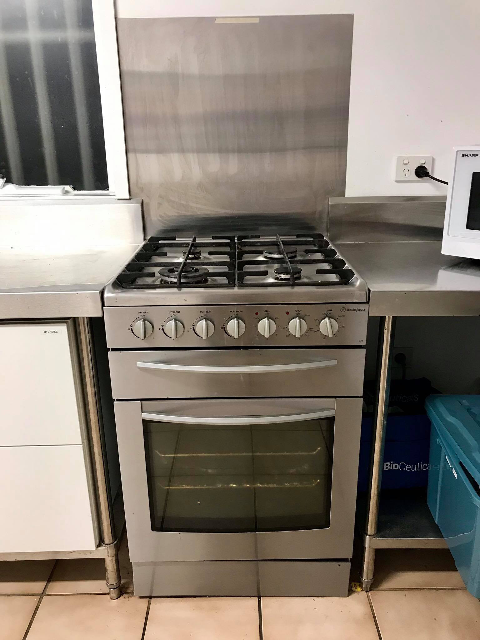Our stainless steel kitchen