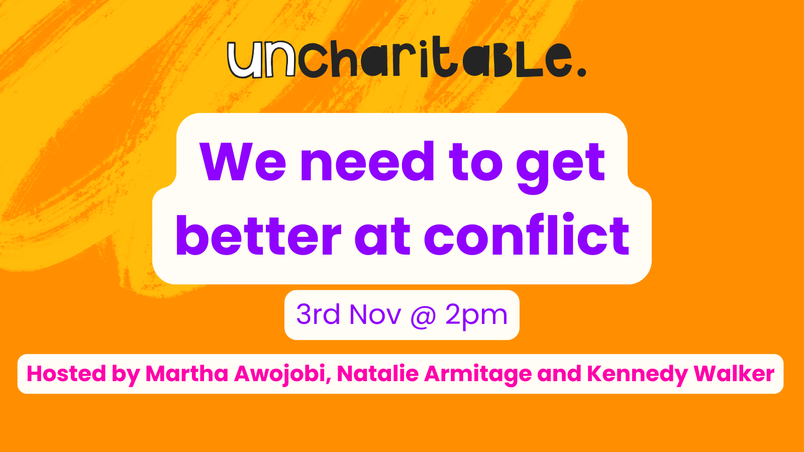   Share this event  We need to get better at conflict