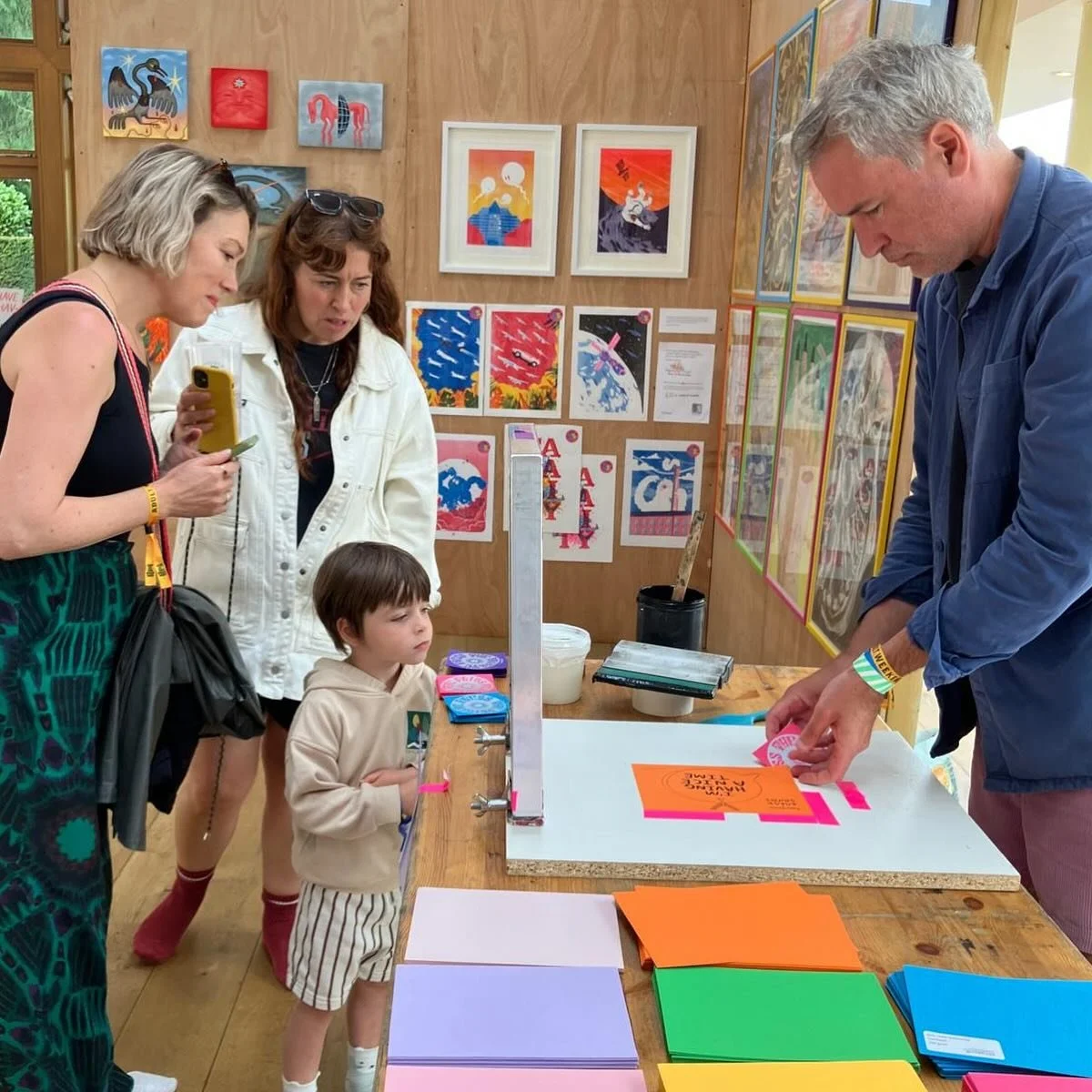 Well that was quite the weekend&hellip;.another amazing @endoftheroad! 

We had a great time printing in the Art Gallery - huge thanks to the wonderful @babakganjei for inviting us back - so many people came and made a limited edition mini print that