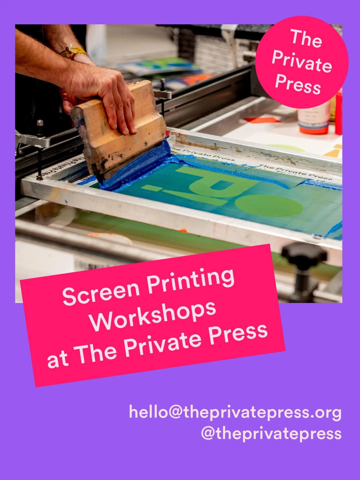 I&rsquo;m really happy to announce that I am going to be running screen printing workshops again from March 2026. 

It feels good to be opening the doors to the studio again! The workshops I&rsquo;ve bhosted over the years are always so rewarding and