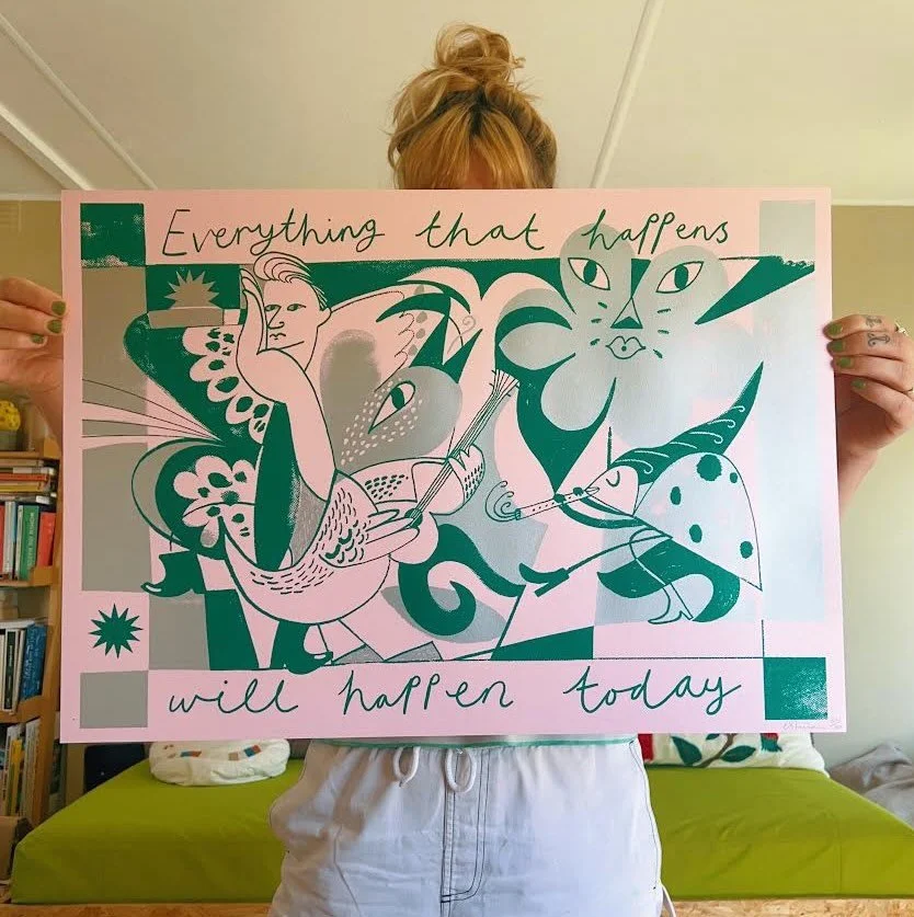 Everything That Happens Will Happen Today by @lucysherston 

We&rsquo;ve just launched a brand new print and it&rsquo;s a special one!

This is in collaboration with the brilliant Lucy Sherston, if you don&rsquo;t know Lucy&rsquo;s work take a look, 