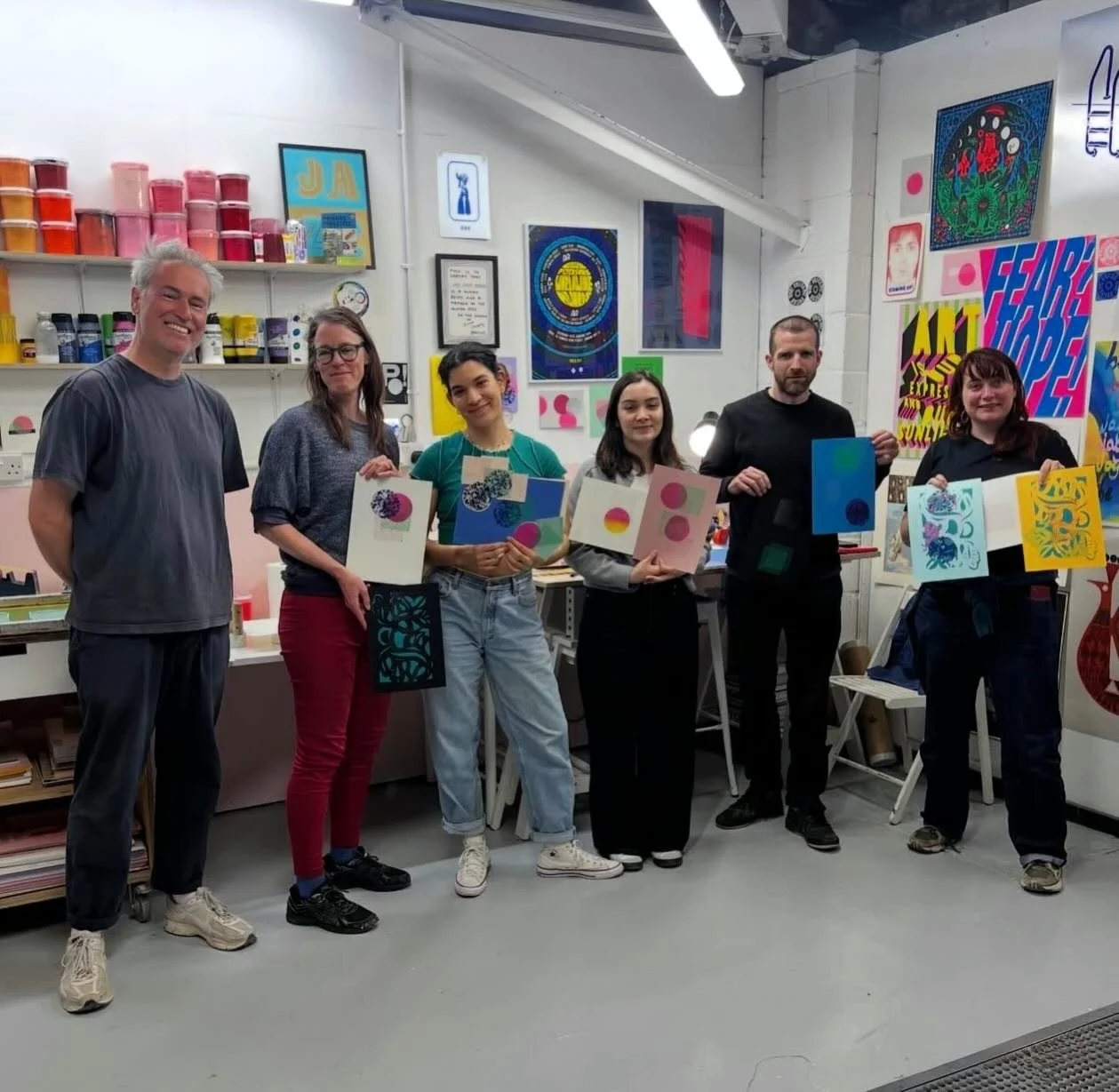 What a joy it was to host the students of the Sustainable Design MA for a workshop at the studio last week. 

I started the morning on campus and talked about The Private Press and some of my favourite prints from over the years, highlighting various