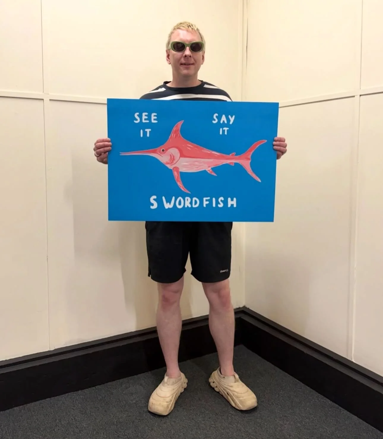 SEE IT, SAY IT, SWORDFISH by @joelycett

How completely brilliant it has been to work with Joe again on this marvellous print. Not only is Joe a brilliant collaborator but his artworks are always so fun to work on. 

It&rsquo;s a seven colour print, 