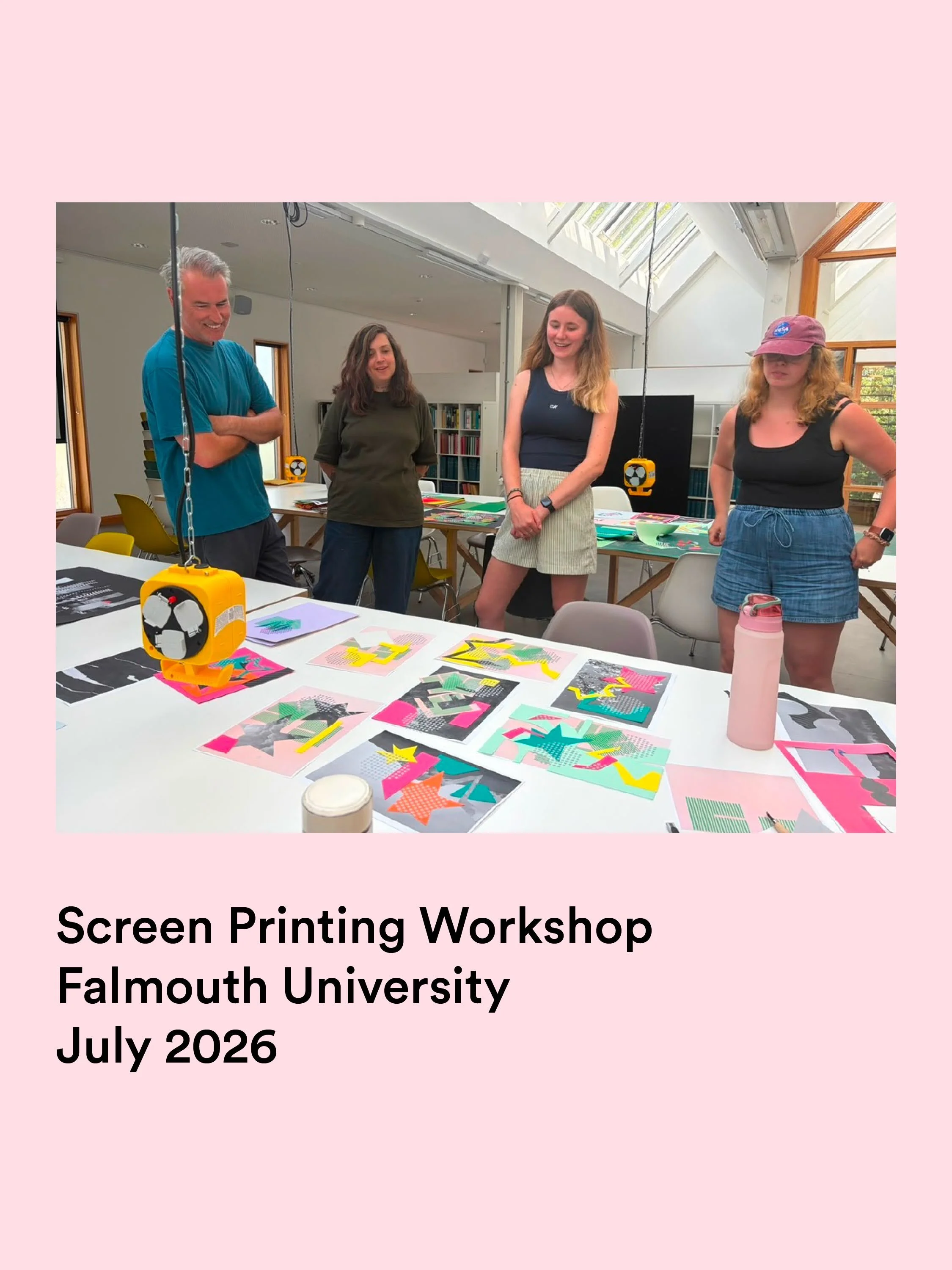 I&rsquo;m back in Brighton after such a great few days at @falmouthuni running a screen printing work for the students on the Visual Communication course. @ba_vis_com_online 

It was a super inspiring time&hellip;what an amazing group of students&hel