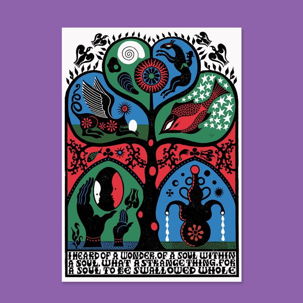 The Wonder - Sophy Hollington

Today we launch a new screen print in collaboration with @sophyhollington 

The Wonder is hand printed in 4 colours - bright red, green, blue and black - onto GF Smith&rsquo;s Zen 270gsm paper. 

This print is A2 in siz
