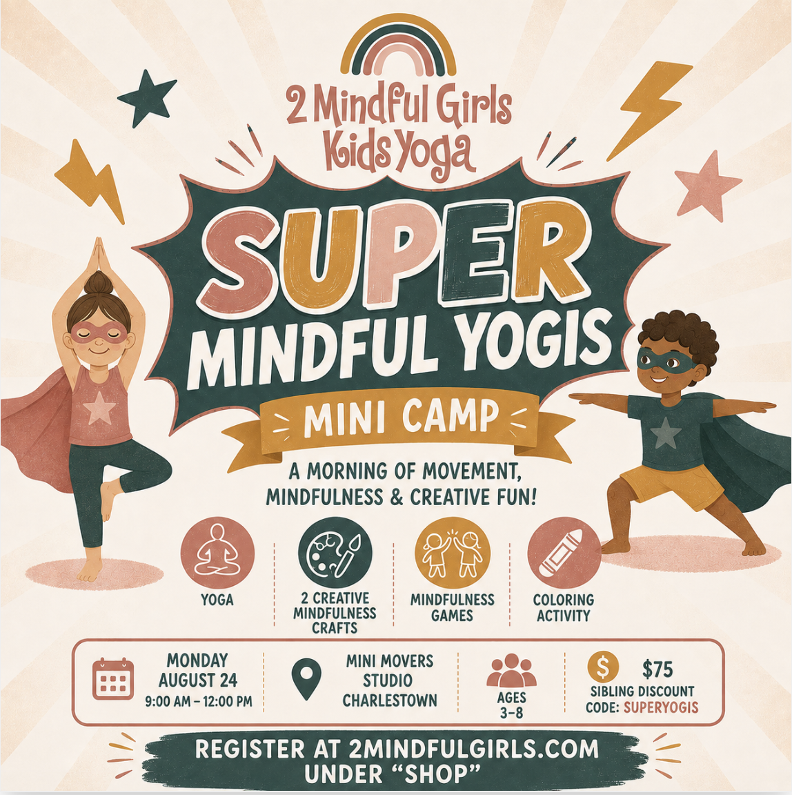 Super Mindful Yogis Mini Camp 🦸‍♀️🧘‍♂️✨