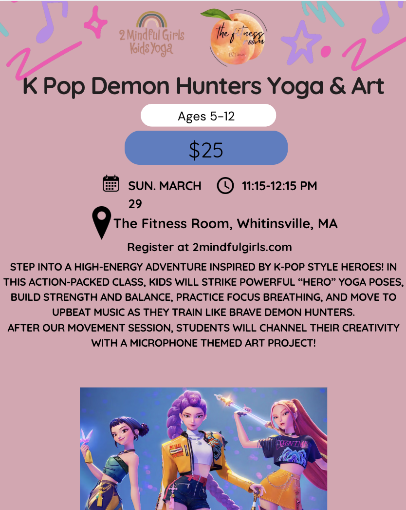K Pop Demon Hunters Yoga and Art at the Fitness Room