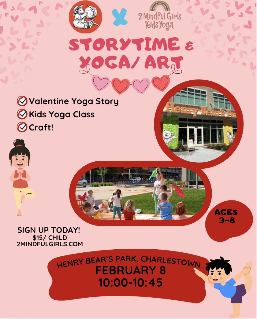 Valentine Storytime & Yoga + Hot Cocoa Craft at Henry Bear's Park