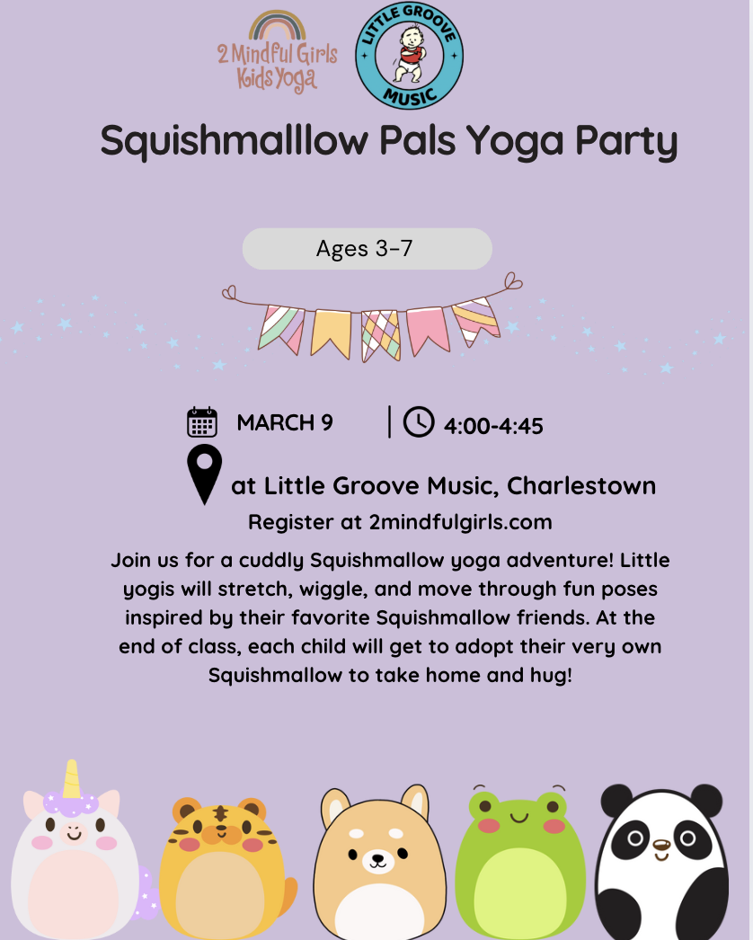 💖Squishmallow Yoga Pals Yoga Party at Little Groove💖
