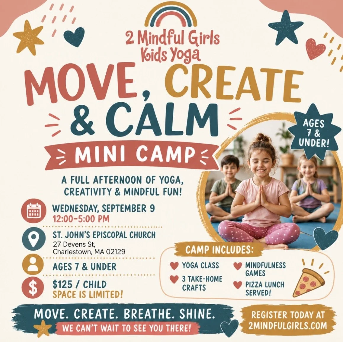 Kids Yoga & Creative Mindfulness Mini Camp, Charlestown🌈🧘‍♀️✨