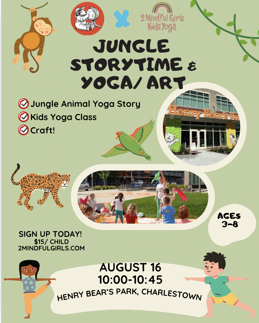 August Yoga, Story, Art at Henry Bear's Park