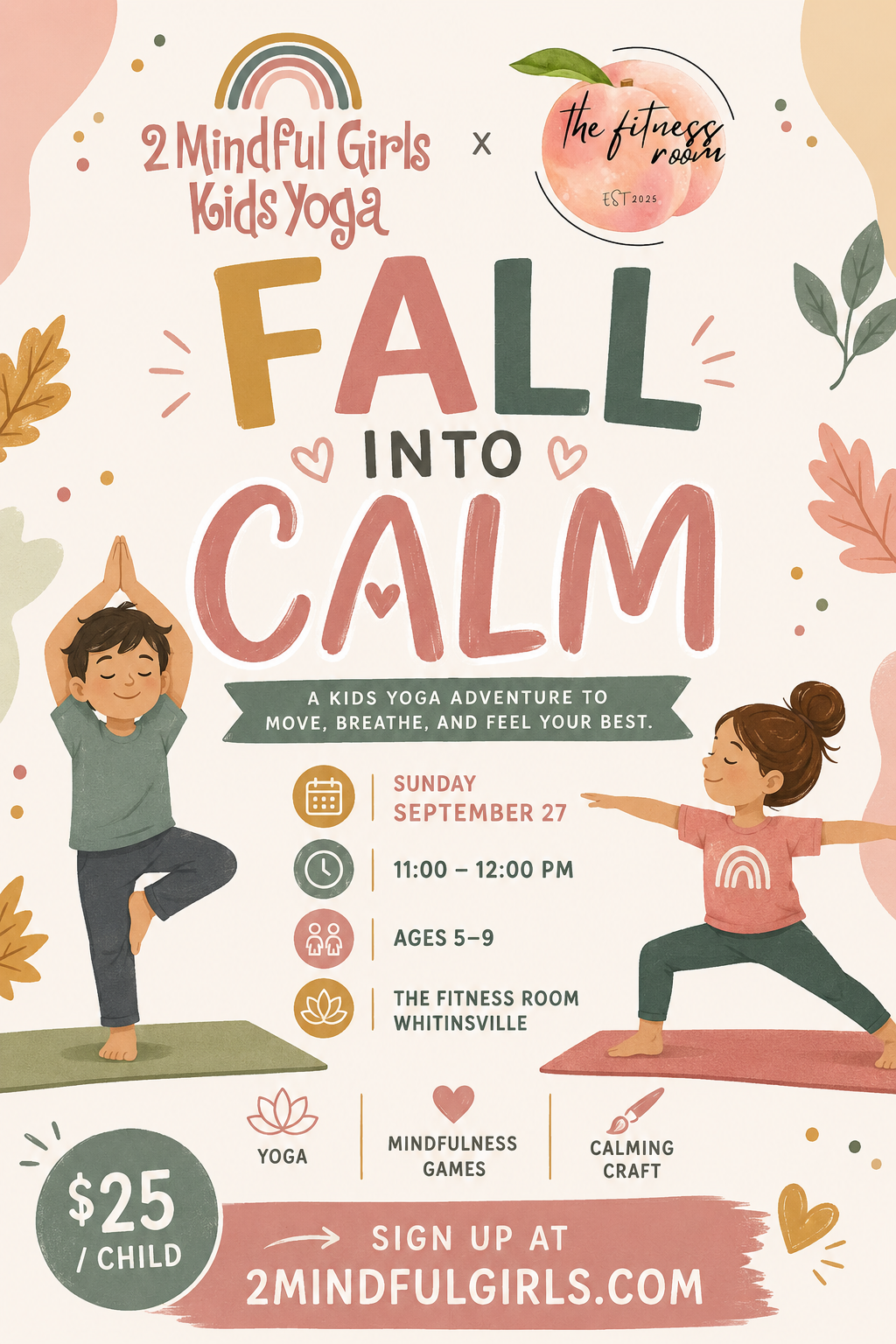🍂 Fall Into Calm: Kids Yoga & Creative Mindfulness at The Fitness Room