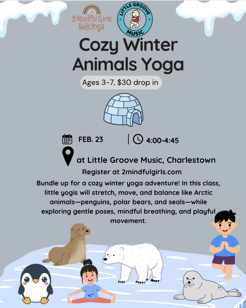🐻‍❄️Cozy Winter Animals Yoga at Little Groove🐻‍❄️