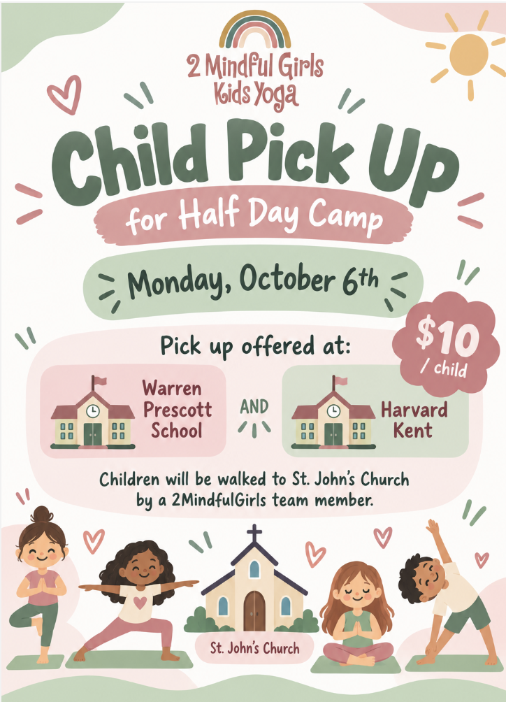 SCHOOL PICK UP for October 6th Camp!