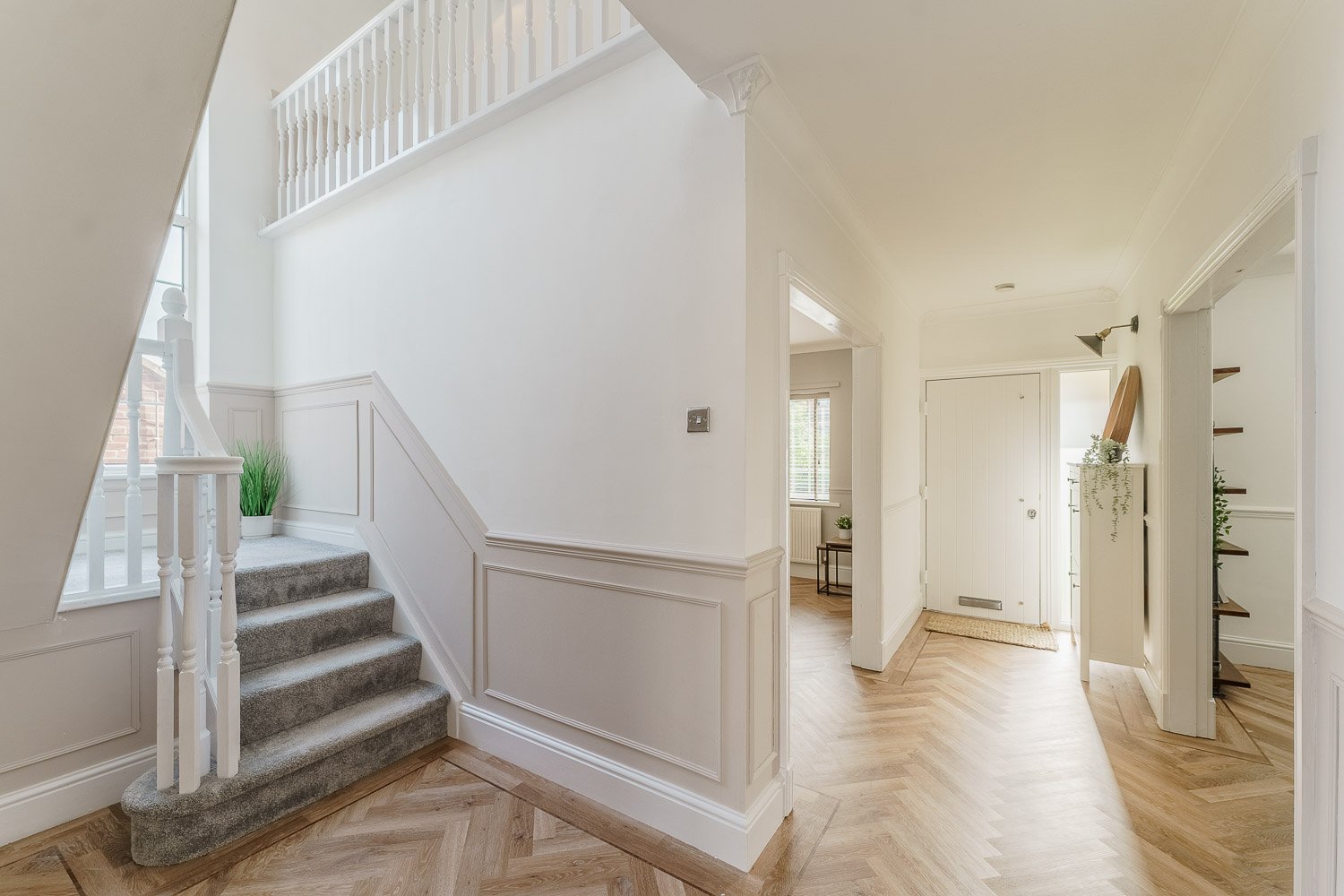Highlighting the hallway and staircase area with Real Estate photography in Pontefract