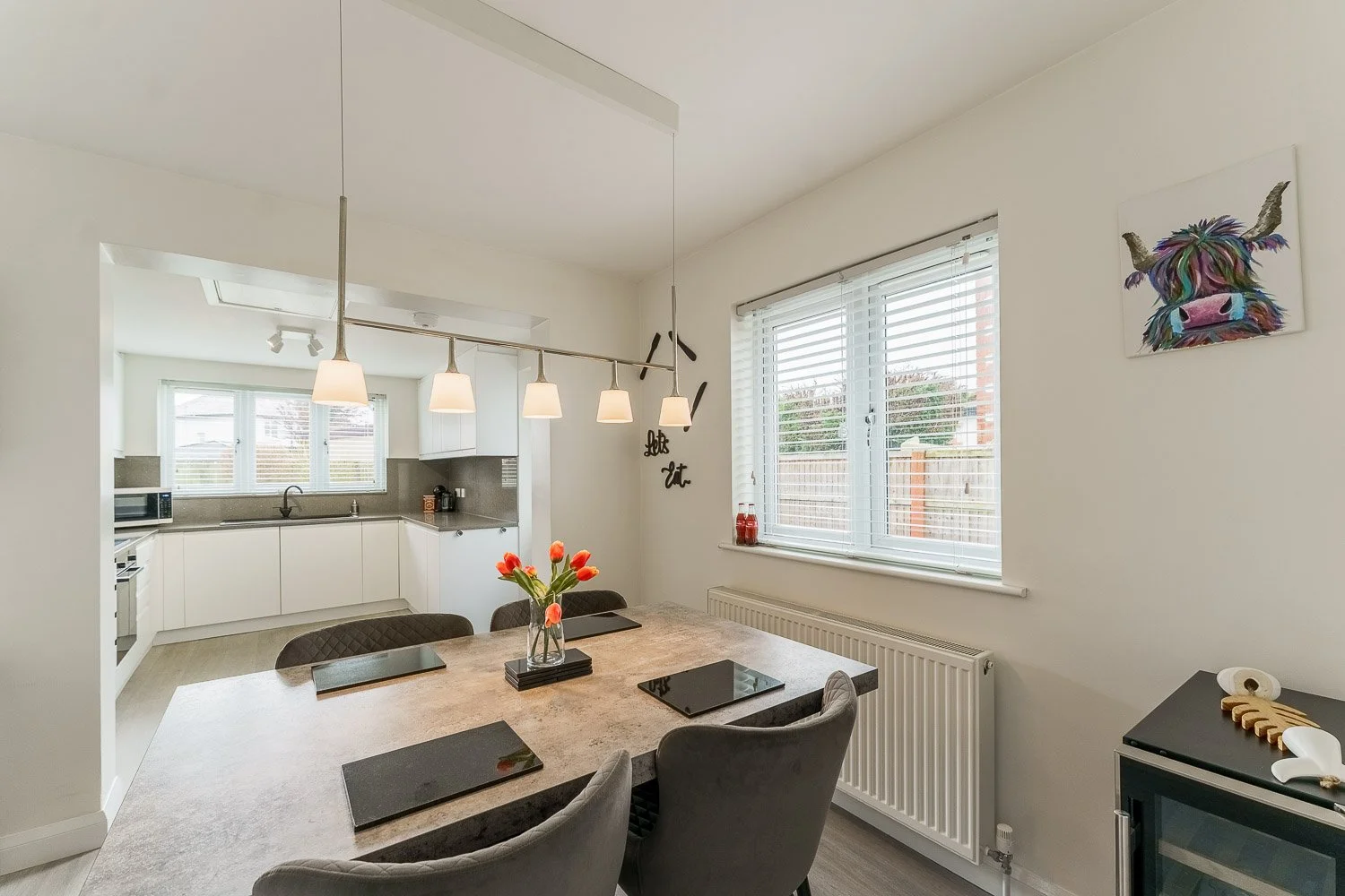 View of the dining room into the kitchen by professional Selby based property and estate agency photographer
