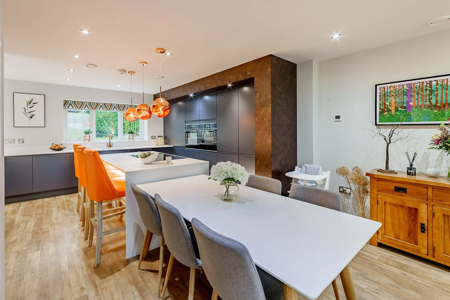Kitchen and dining room showing space to eat by Goole based property photographer
