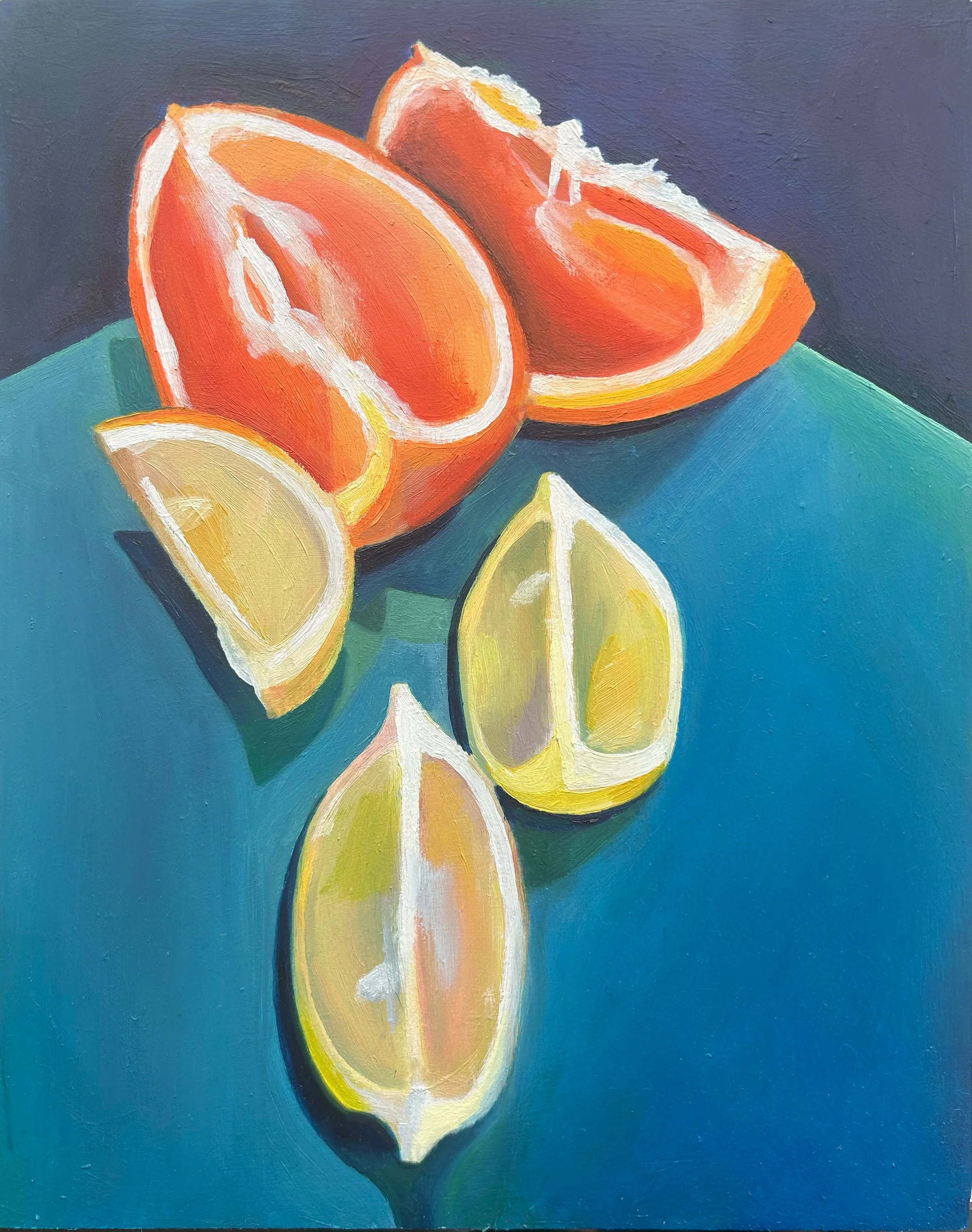Oranges and Lemons 2  | Oil on Wood Panel