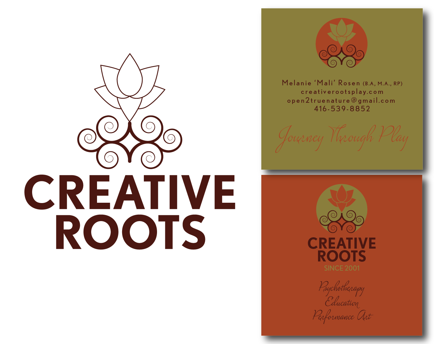 Logo . Double-Sided Business Card . Creative Roots